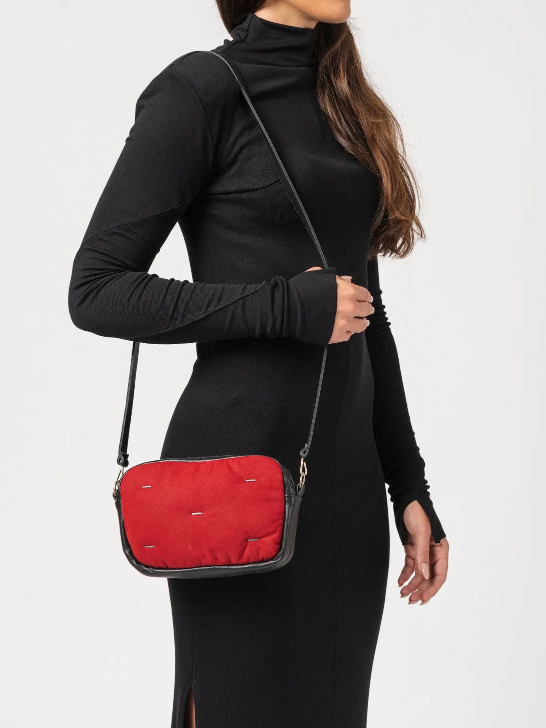 Silver Staples Padded Crossbody Bag - by DANIELE BASTA