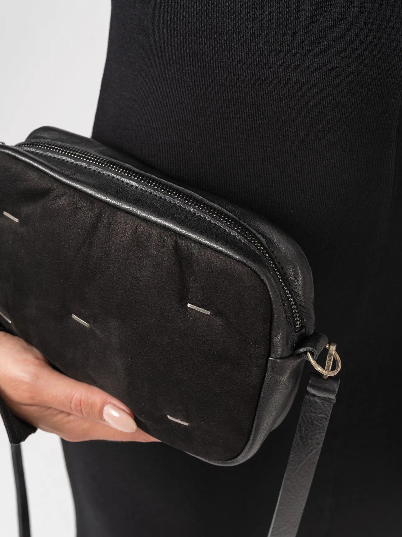 Silver Staples Padded Crossbody Bag - by DANIELE BASTA