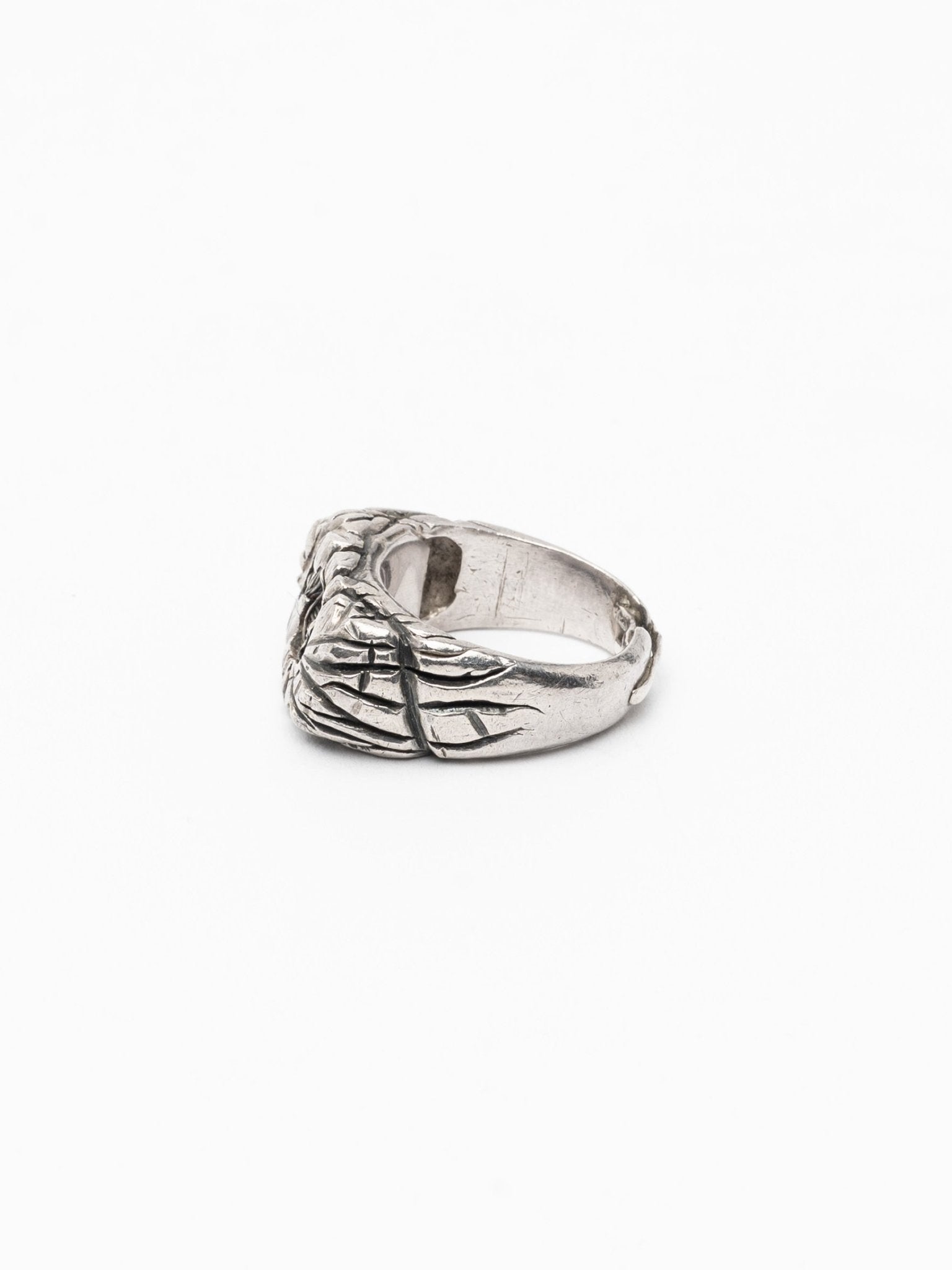 Silver Wrap Ring with Wire Detail - by CEDAR