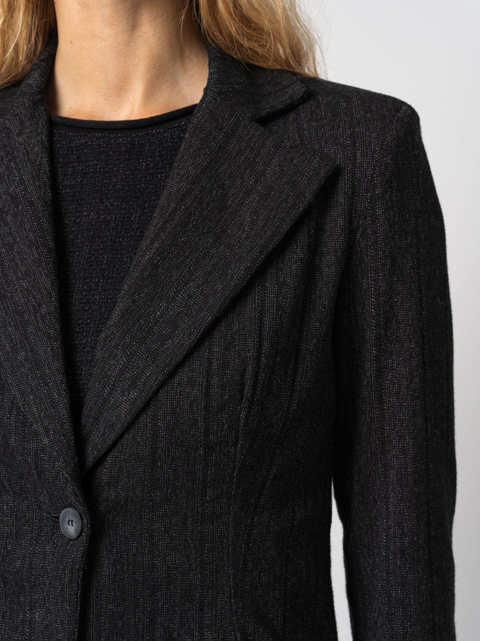 Single - button striped jacket - by TRANSIT