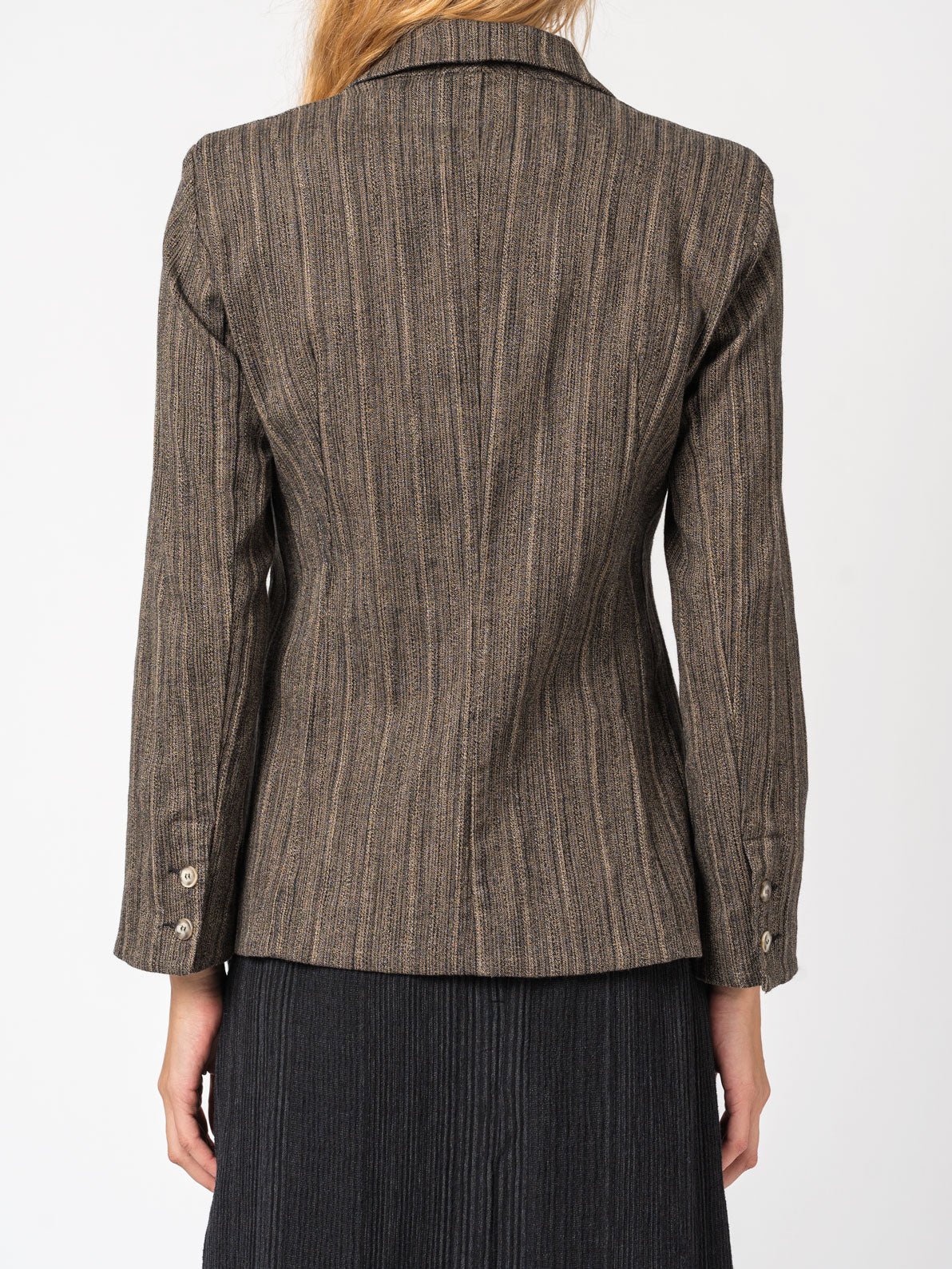Single - button striped jacket - by TRANSIT