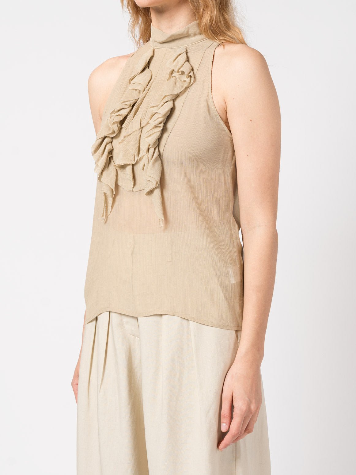 Sleeveless Ruffled Top - by NOSTRA SANTISSIMA