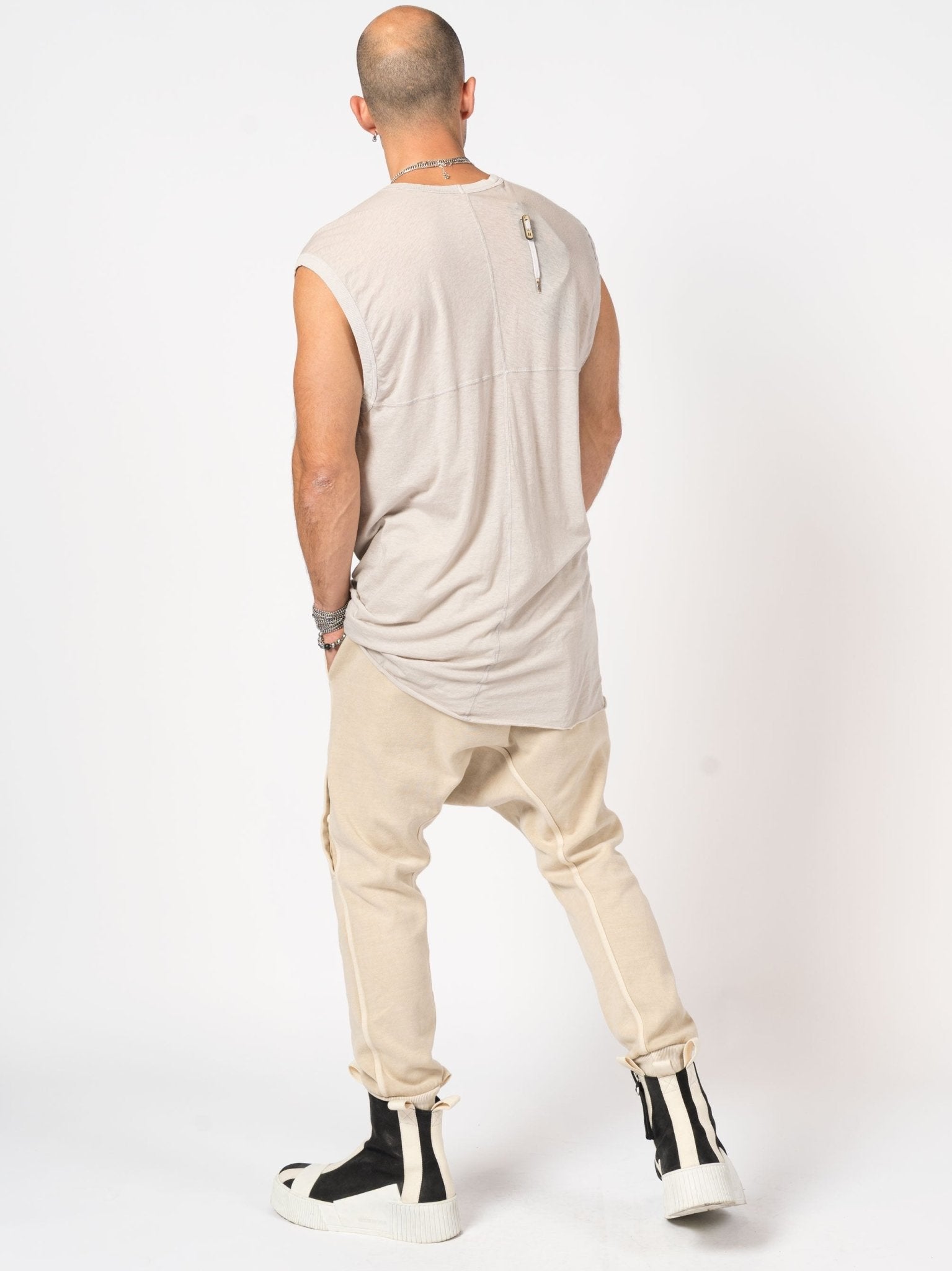 Sleeveless Top with Raw Edges - by BORIS BIDJAN SABERI