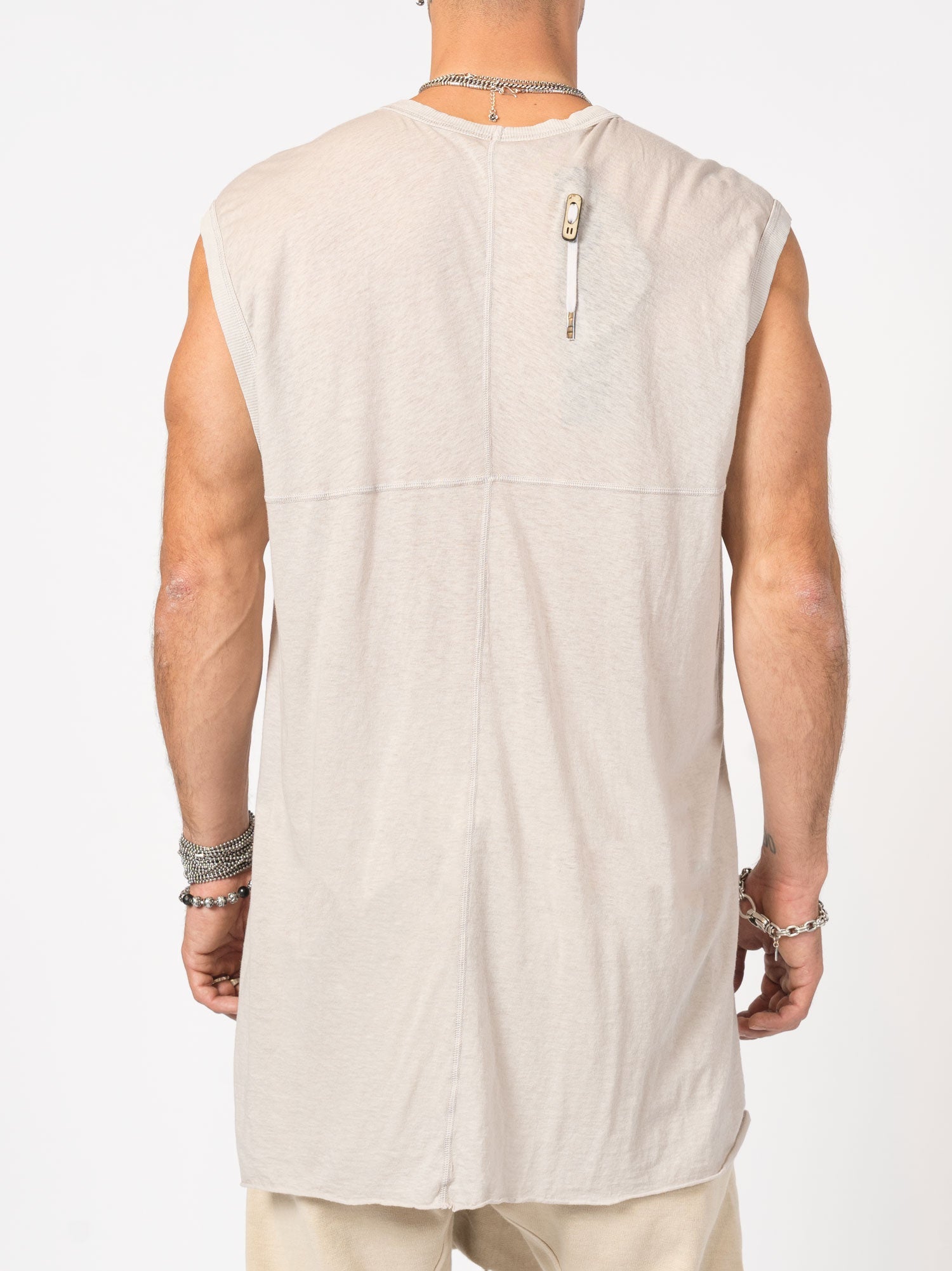 Sleeveless Top with Raw Edges - by BORIS BIDJAN SABERI