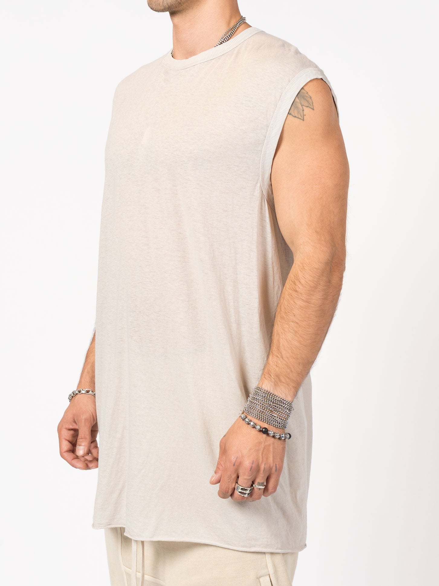 Sleeveless Top with Raw Edges - by BORIS BIDJAN SABERI