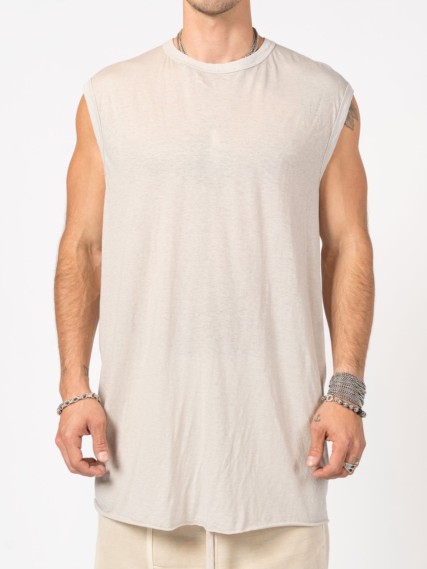 Sleeveless Top with Raw Edges - by BORIS BIDJAN SABERI