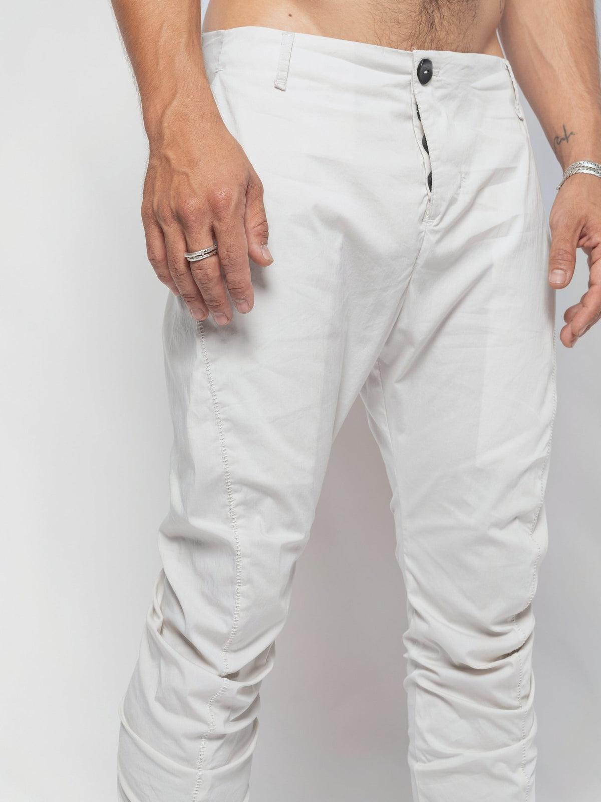 Stacked Hem Slim Pants - by AITO