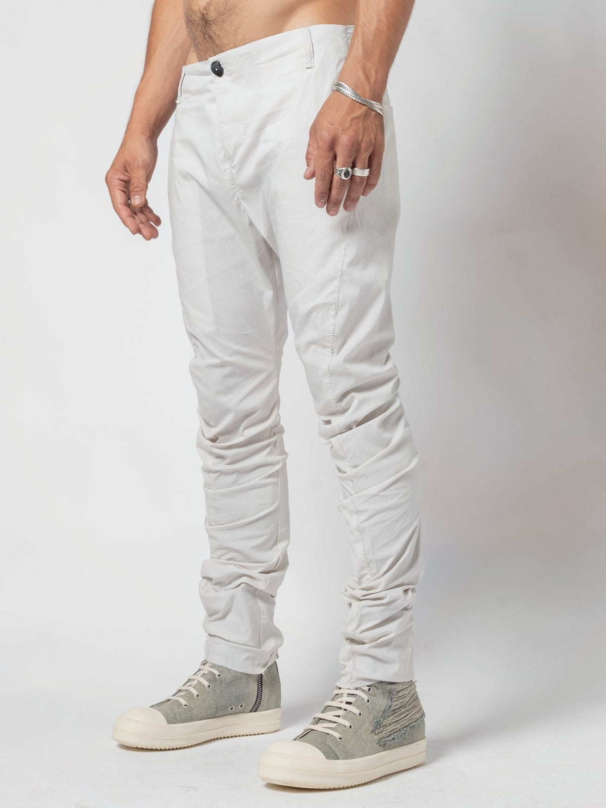 Stacked Hem Slim Pants - by AITO