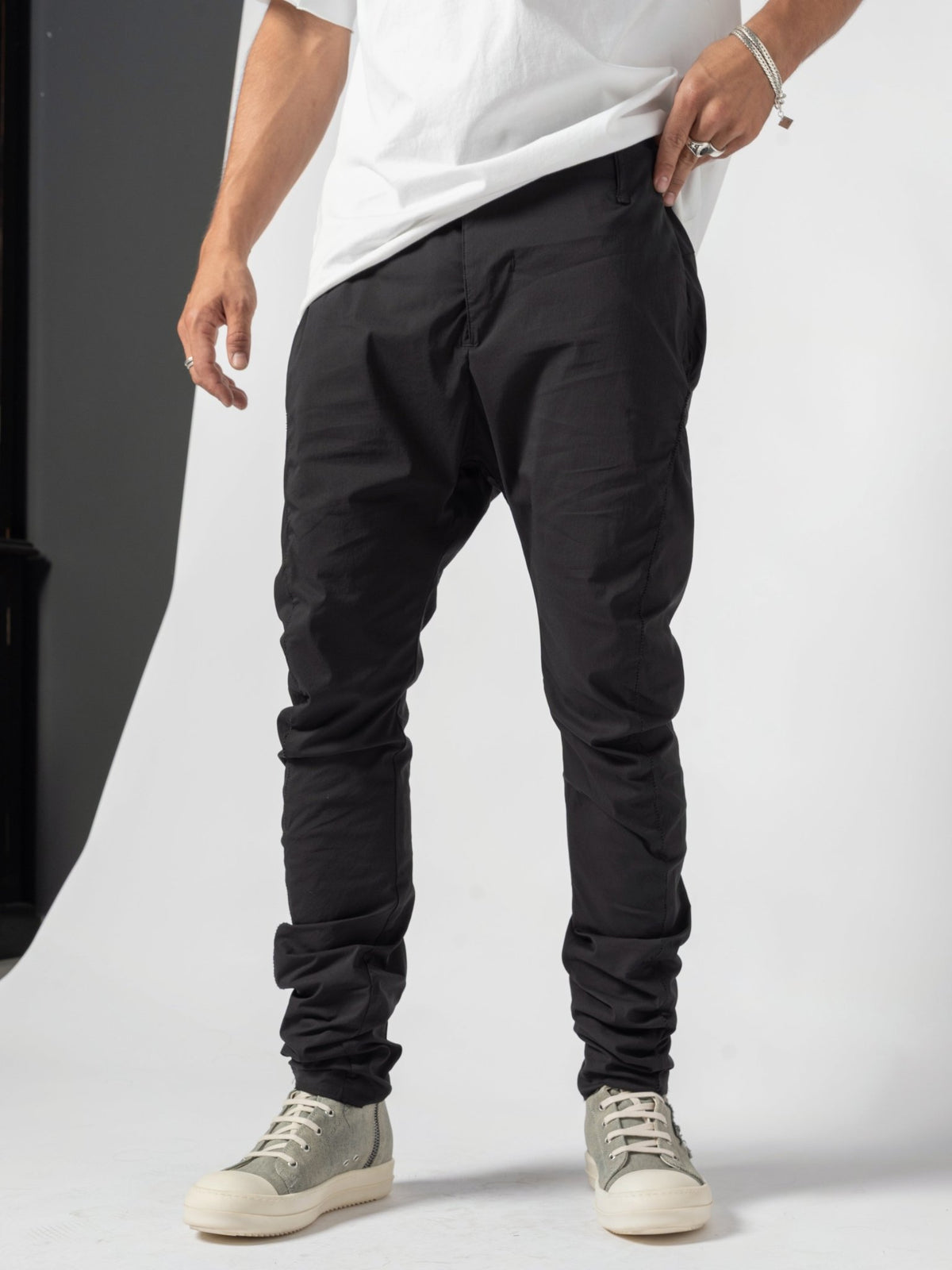 Stacked Hem Slim Pants - by AITO