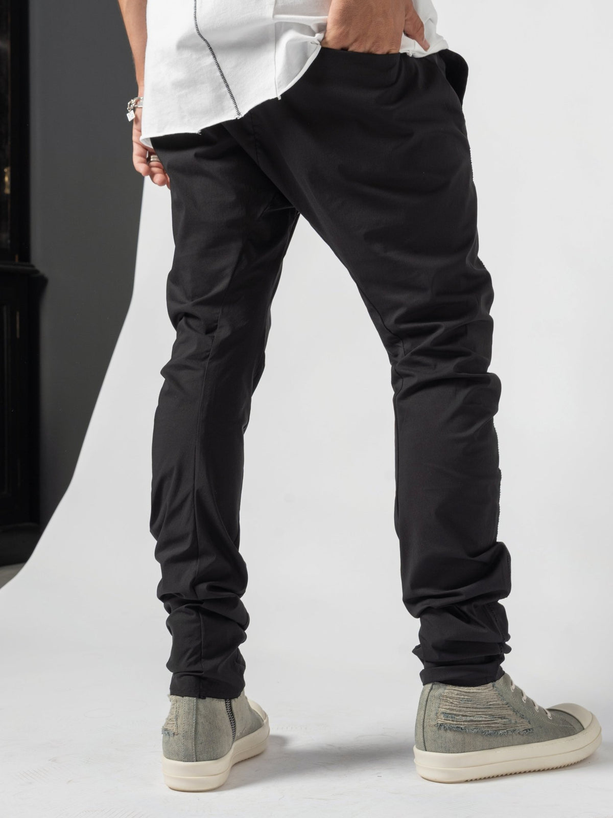 Stacked Hem Slim Pants - by AITO