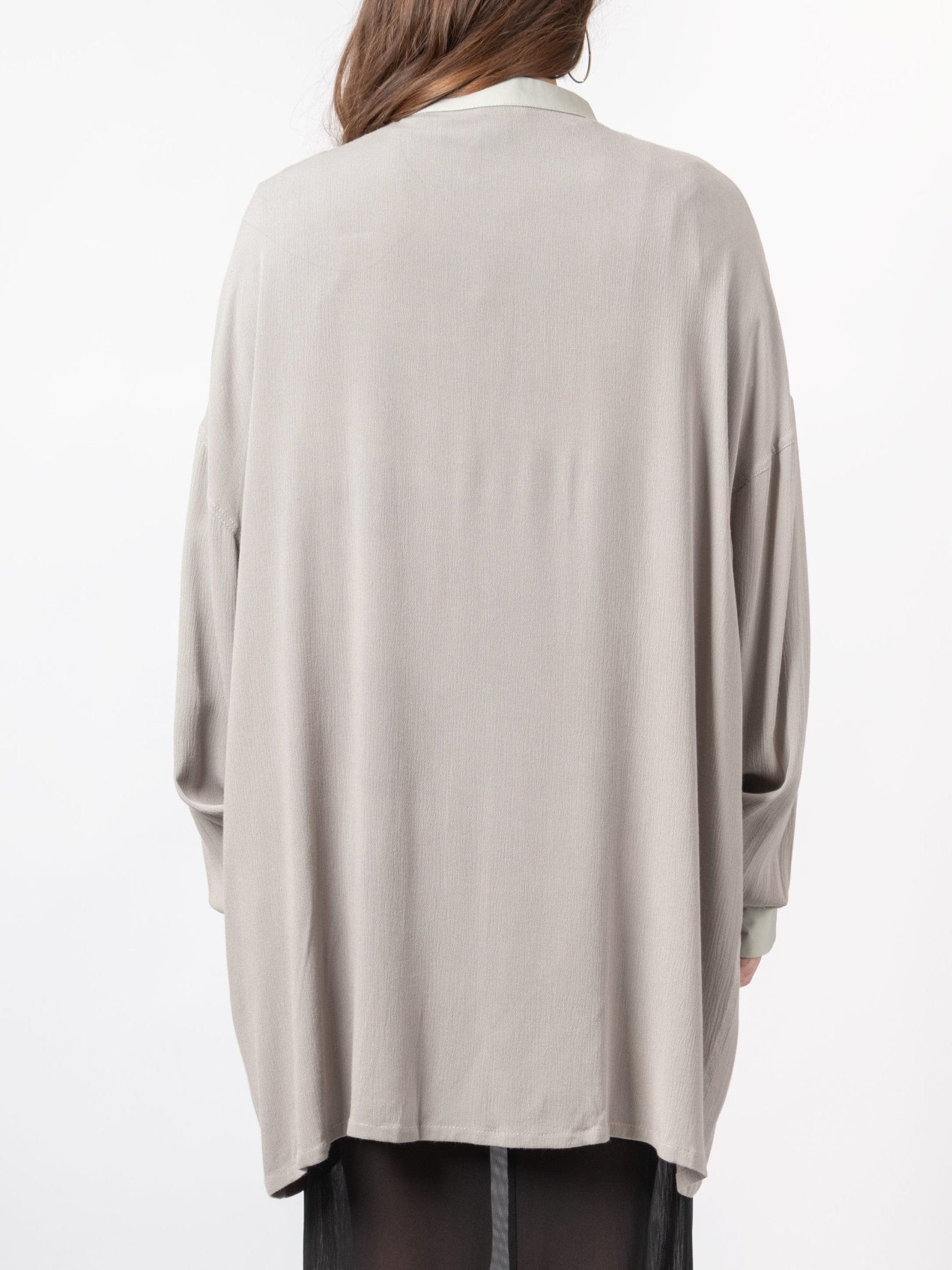 Stand Collar Overshirt - by VAGUE