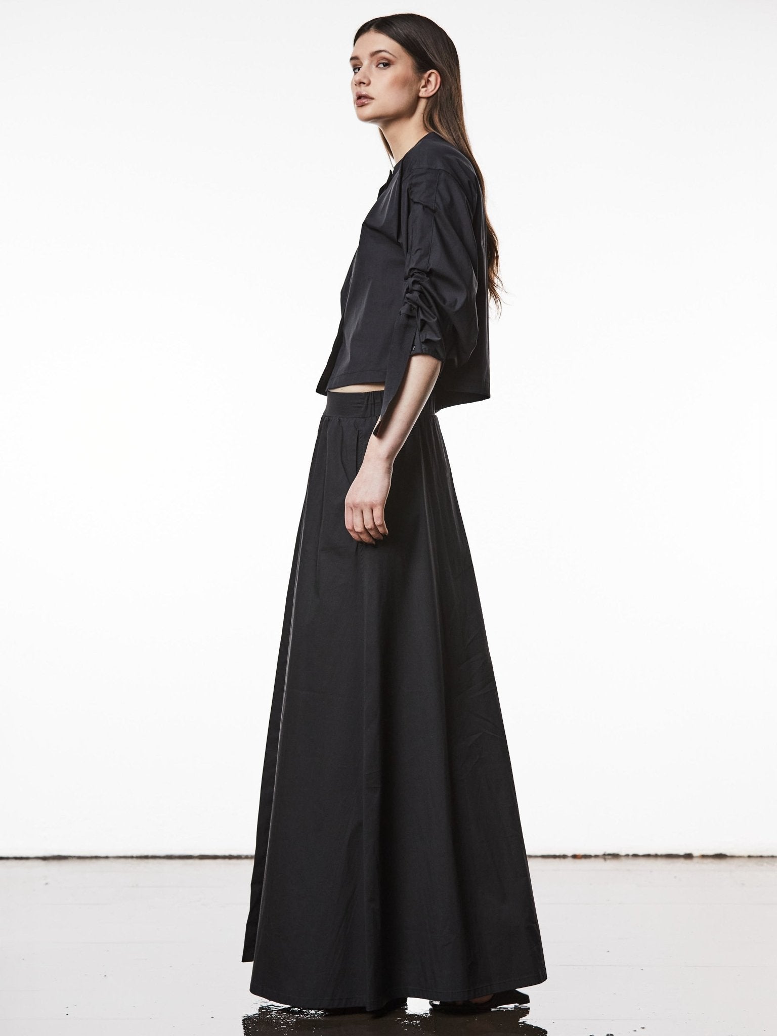 Stand - Up Collar Blouse - by THOM KROM
