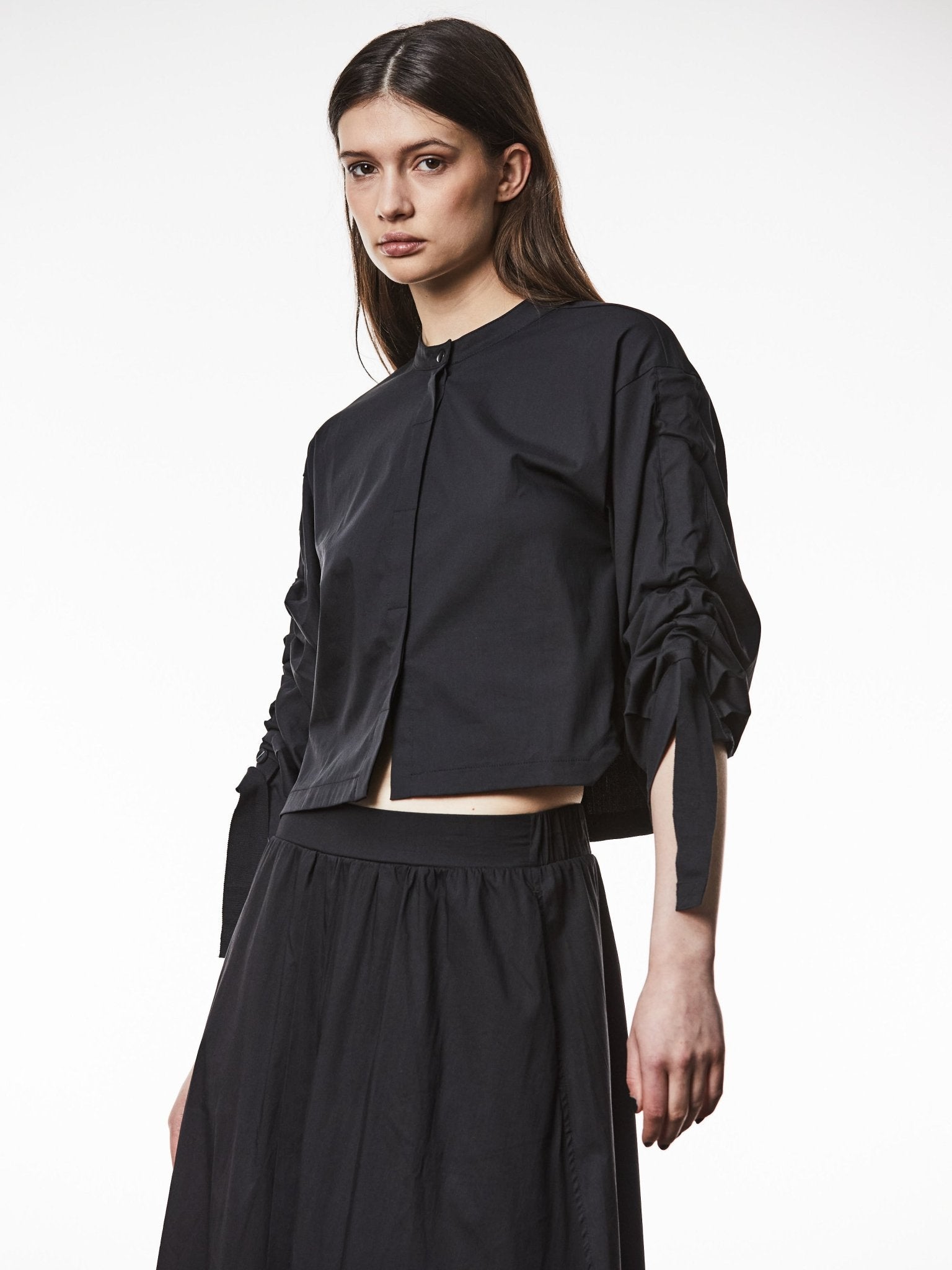 Stand - Up Collar Blouse - by THOM KROM