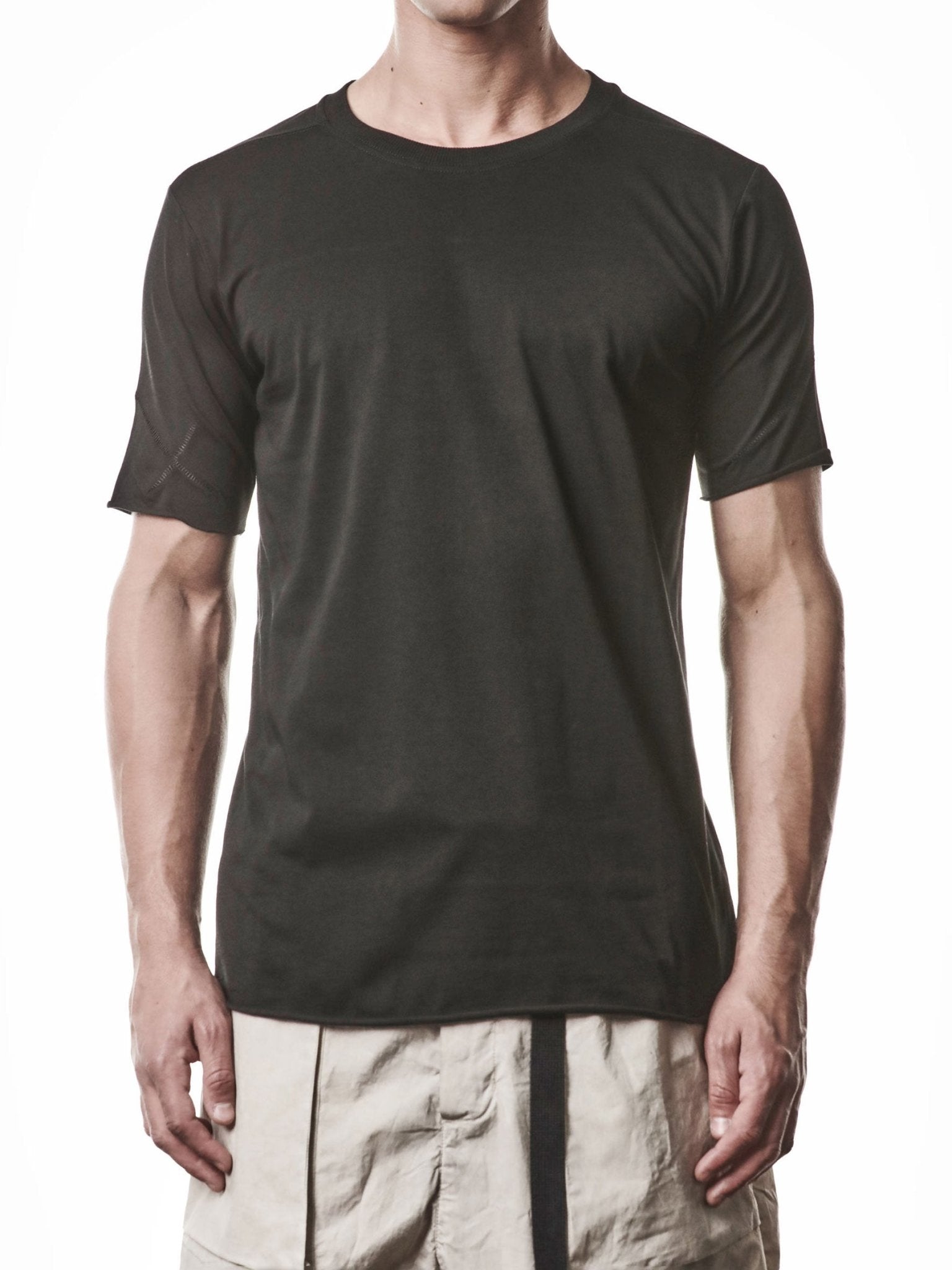 トップス Thom Krom Frayed edge shirt thumbhole THOM KROM Menswear | Cotton Jersey & Raw-Hem | INN7