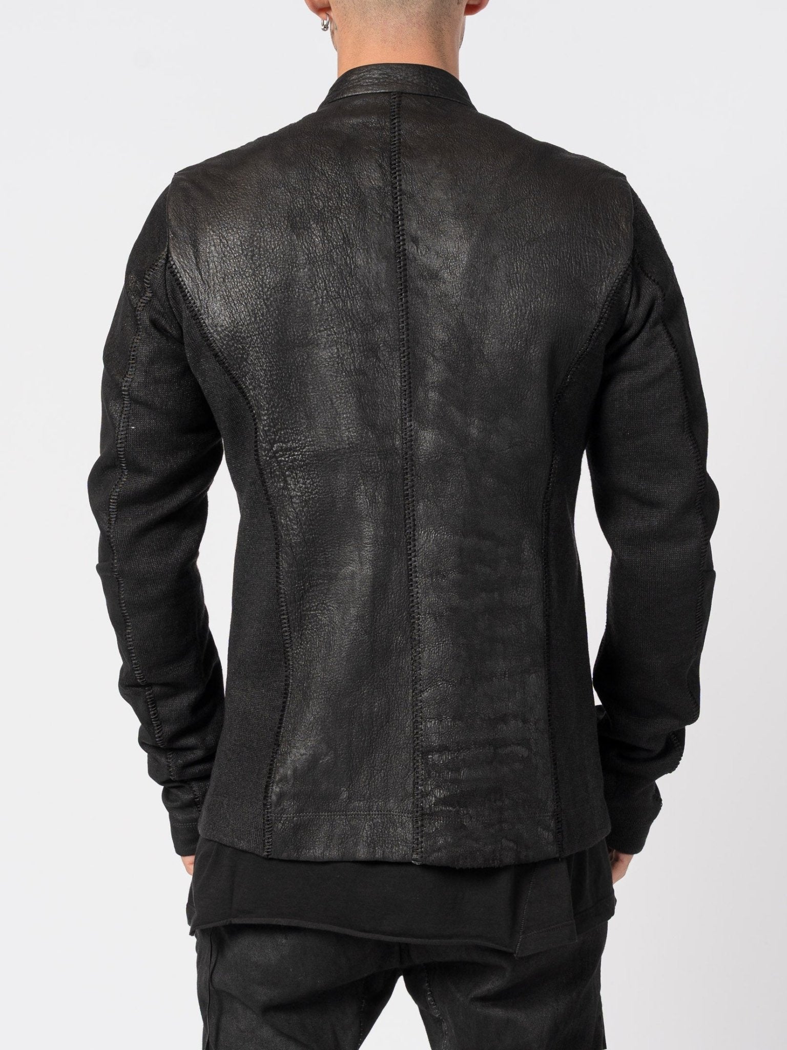 Stretch Leather Jacket - by MD75