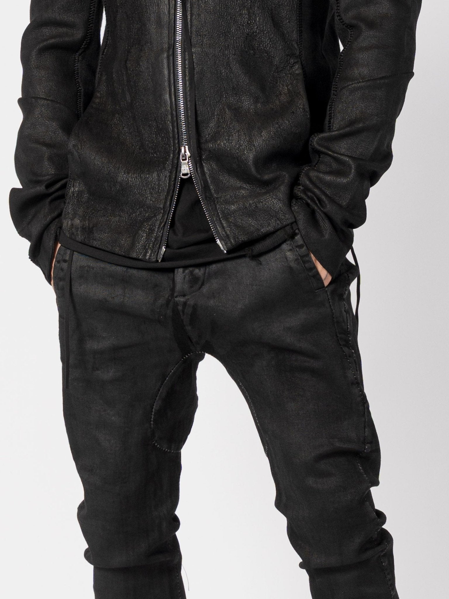 Stretch Leather Jacket - by MD75