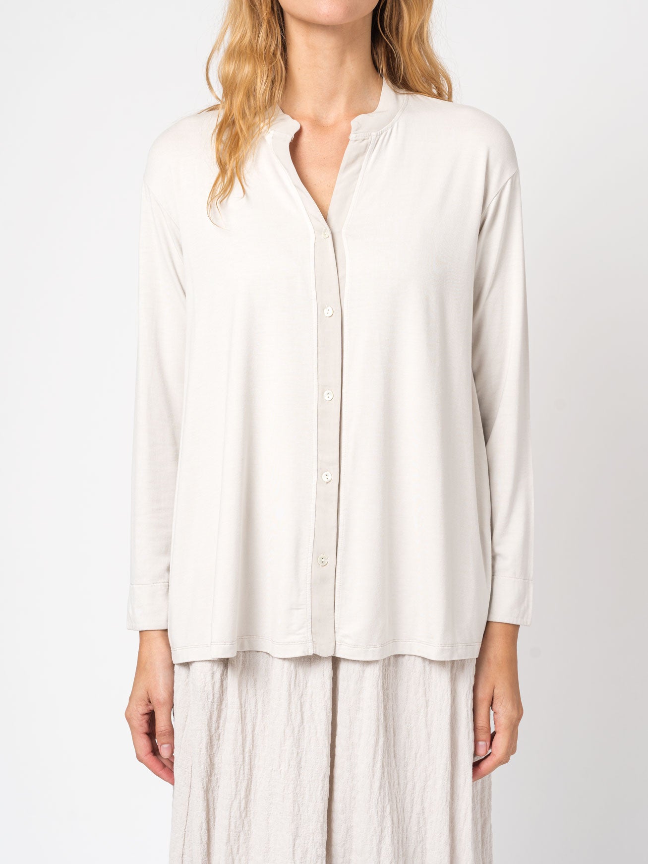 Stretch modal jersey flared cardigan - by TRANSIT