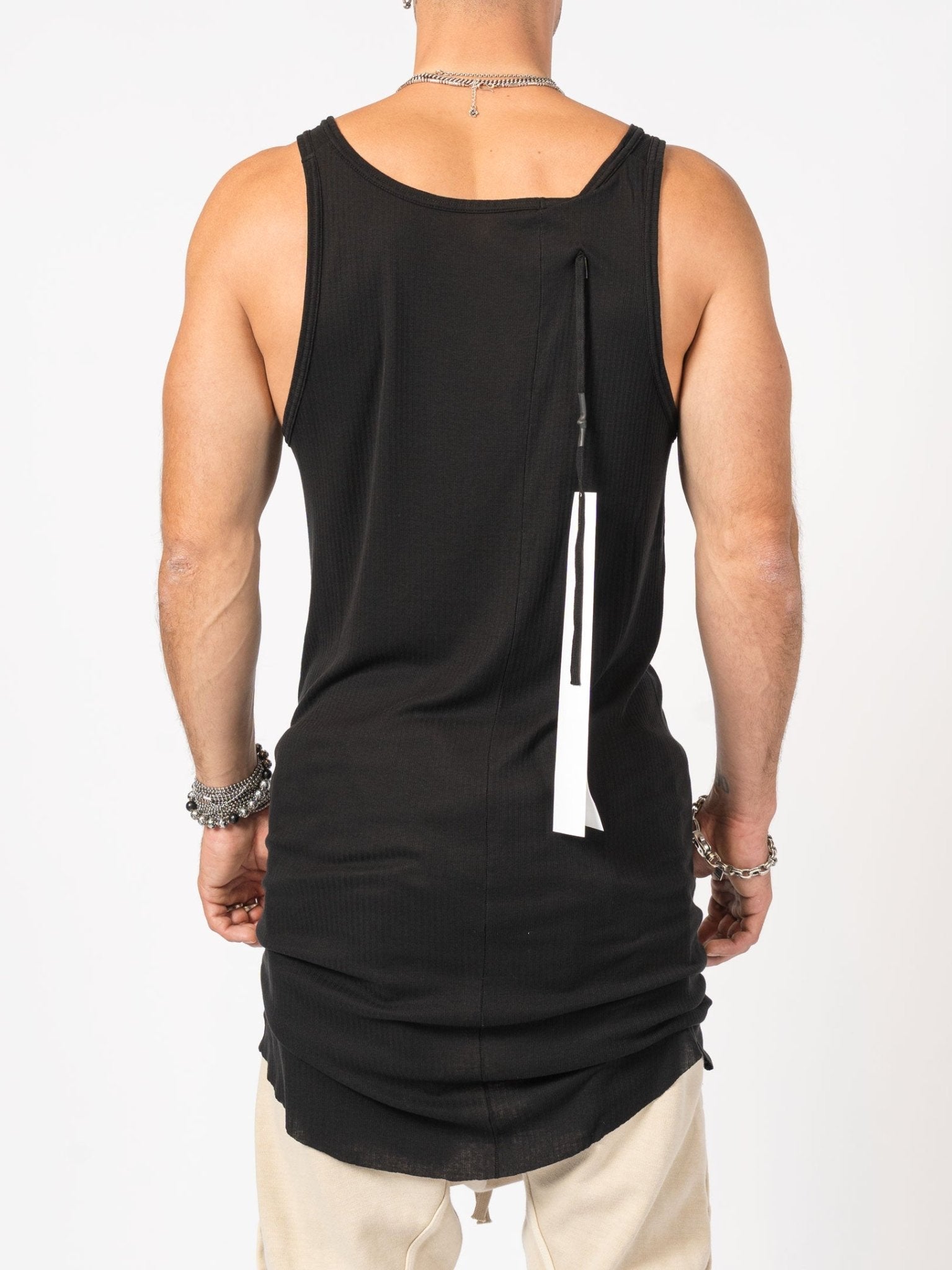 Stretch Rib Tank Top - by 11 BY BORIS BIDJAN