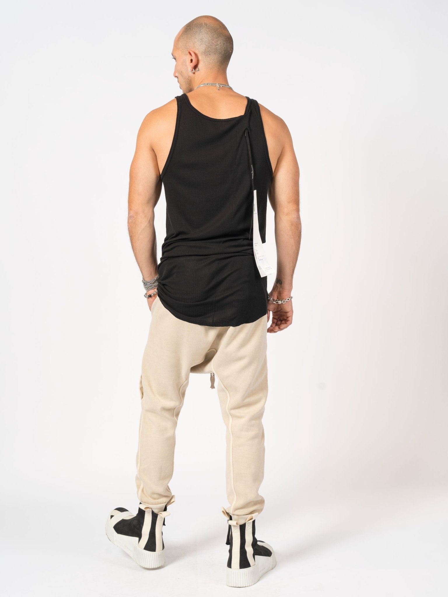 Stretch Rib Tank Top - by 11 BY BORIS BIDJAN