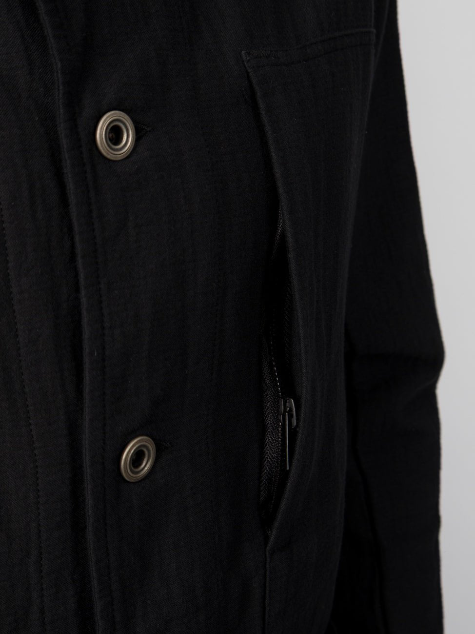 Structured Cotton Worker Jacket with Metal Staple - by ISAAC SELLAM