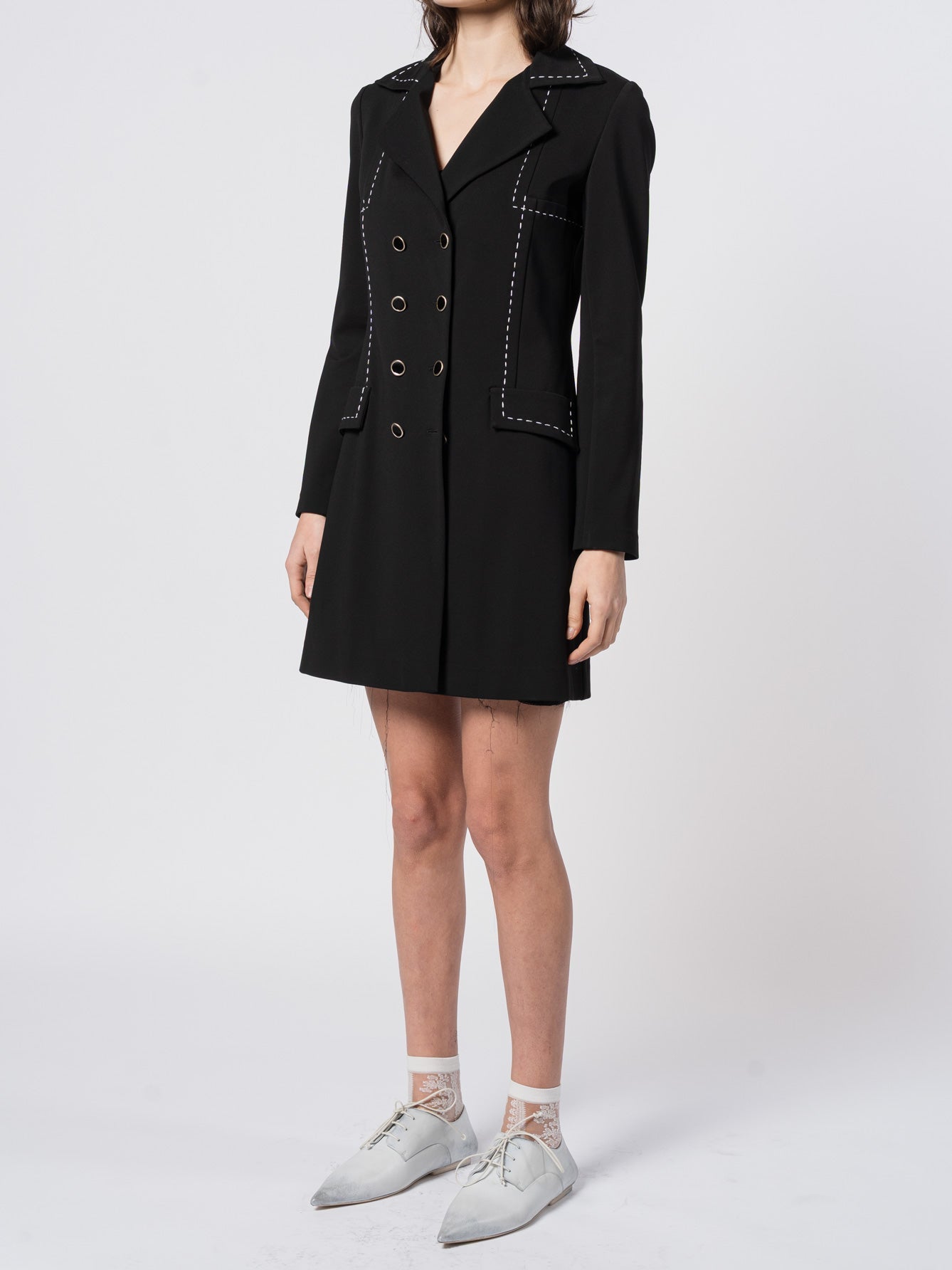Structured Knee - Length Coat - by SHARONA SHARVIT