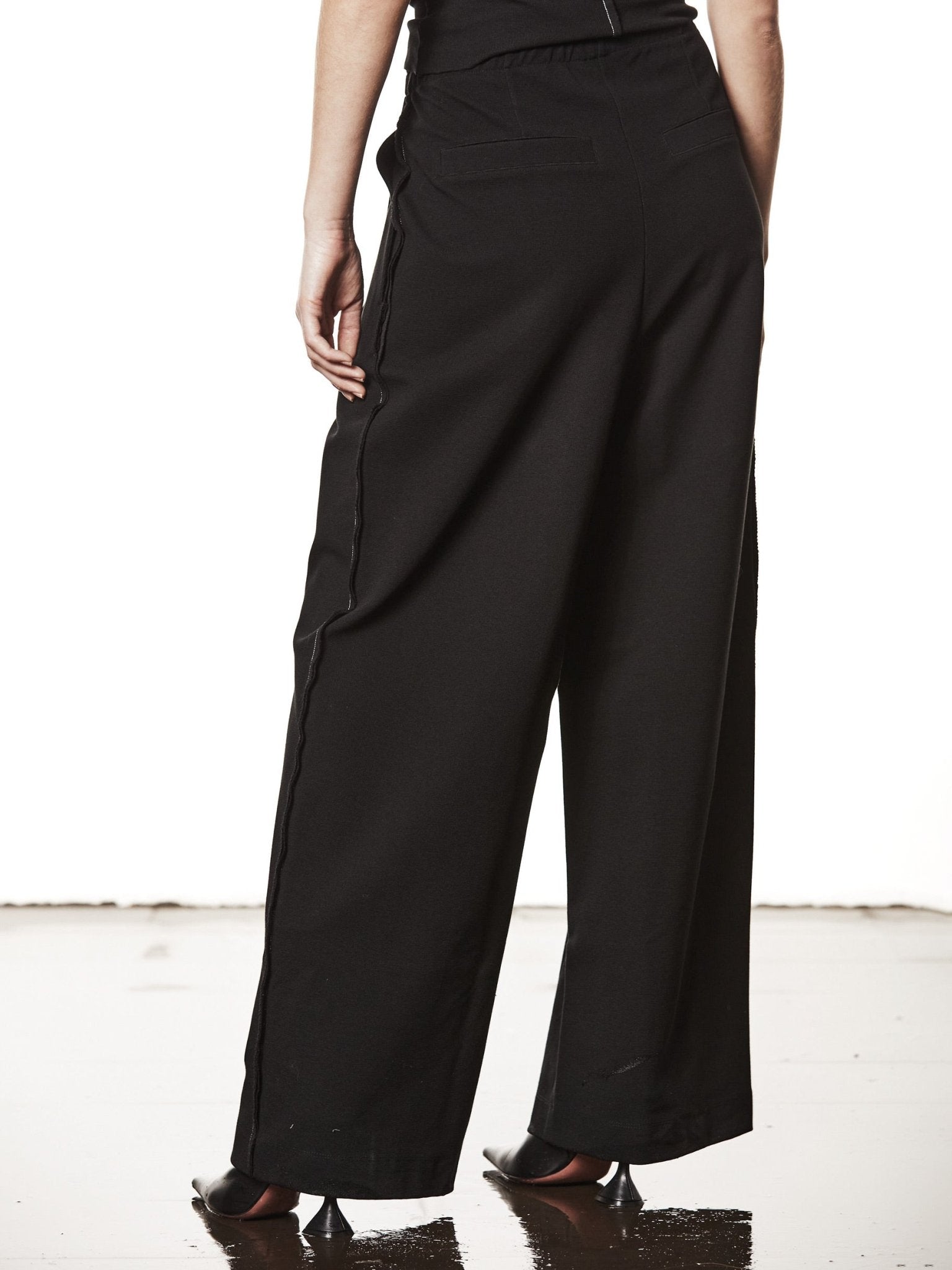 Structured Wide - Leg Trousers - by THOM KROM