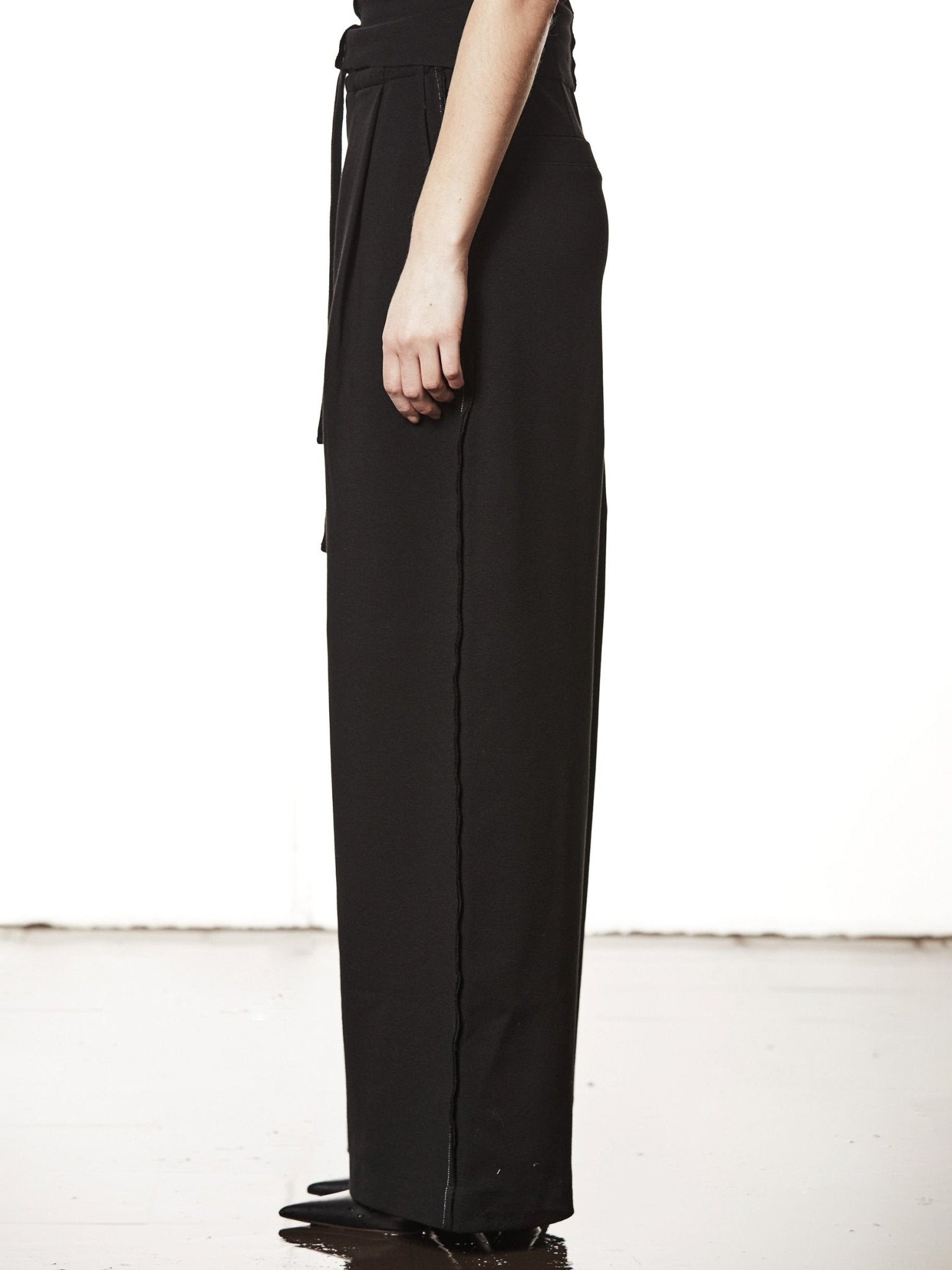 Structured Wide - Leg Trousers - by THOM KROM