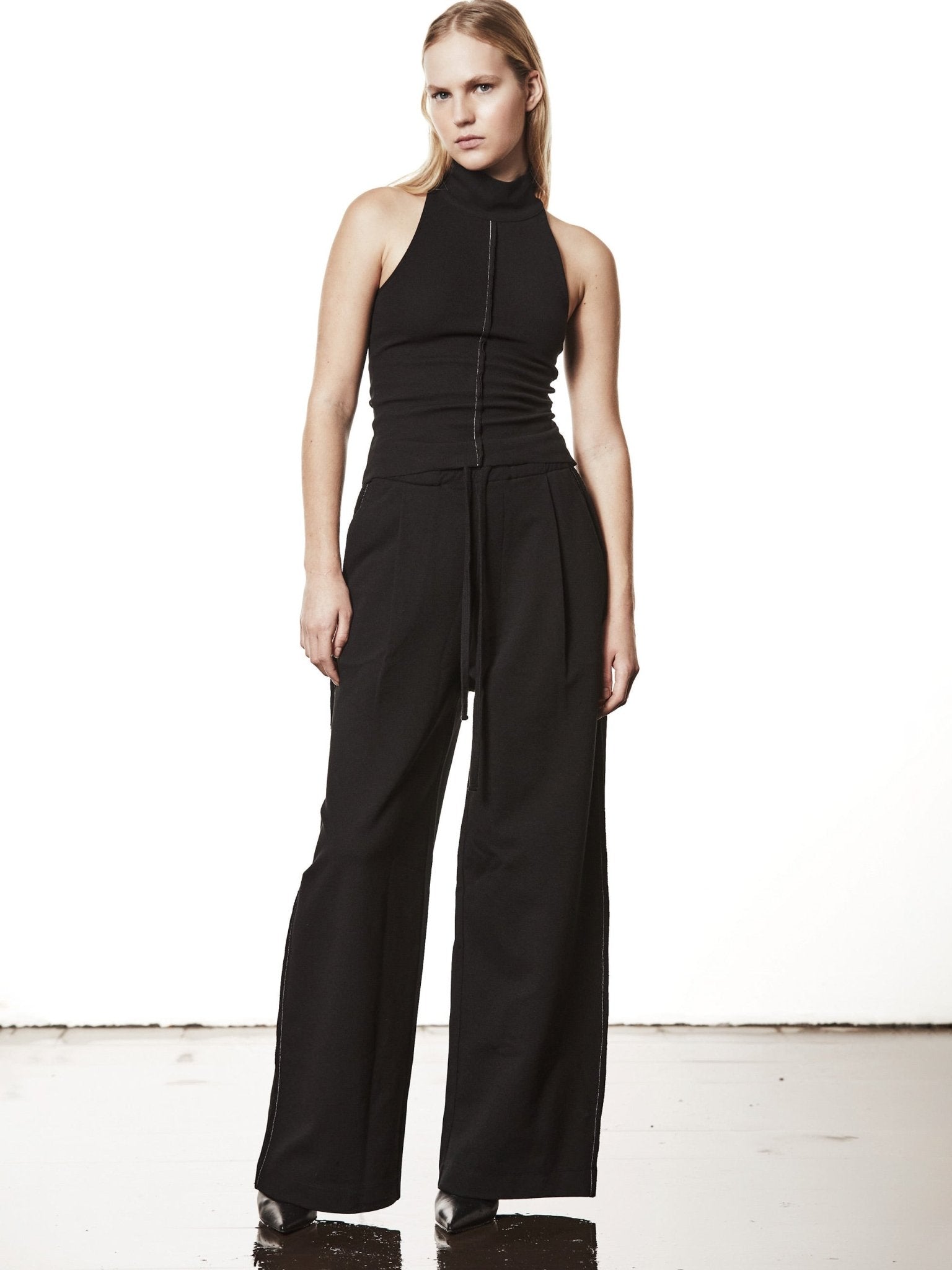 Structured Wide - Leg Trousers - by THOM KROM