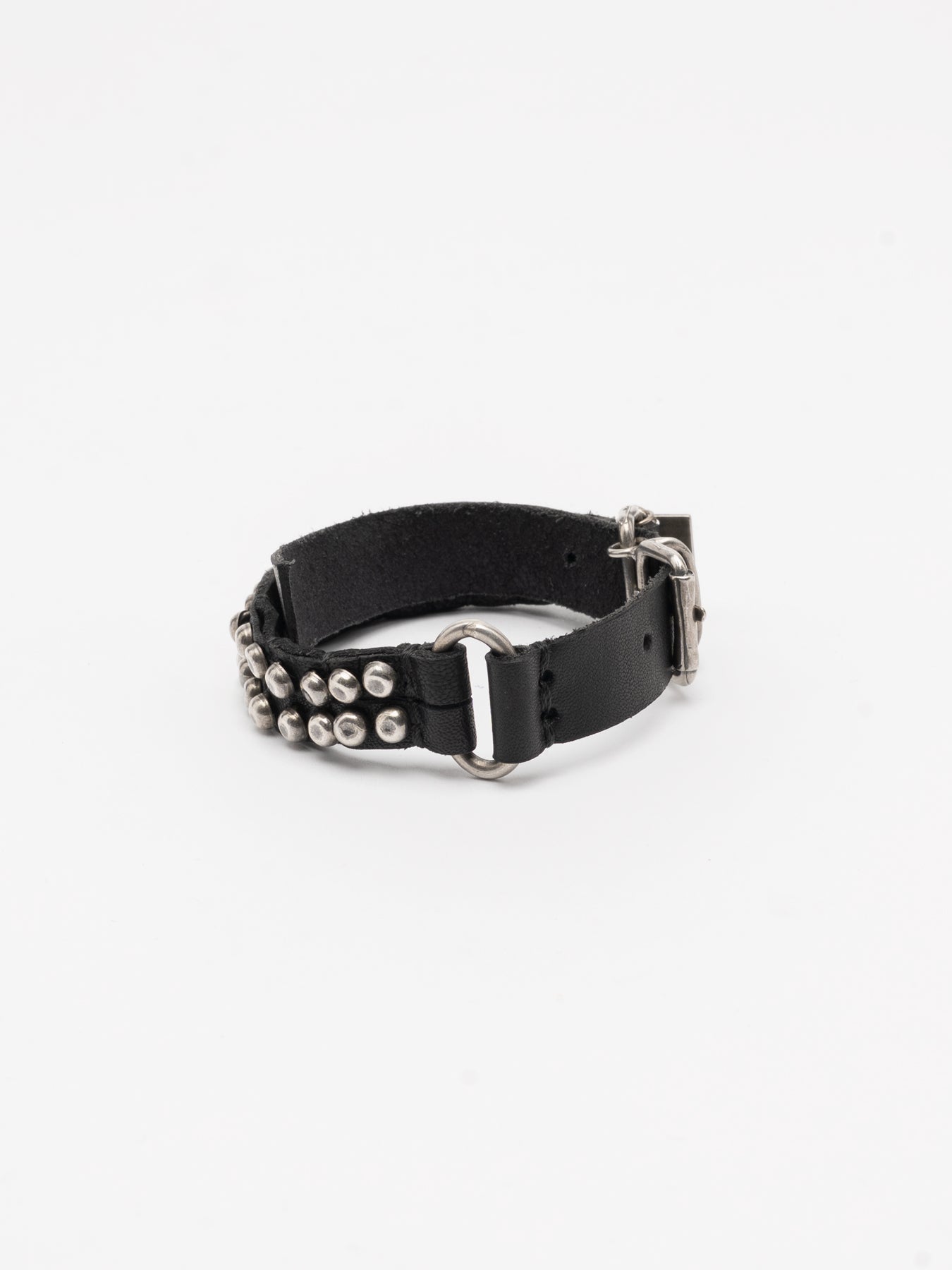 Studded Leather Buckle Bracelet - by GOTI