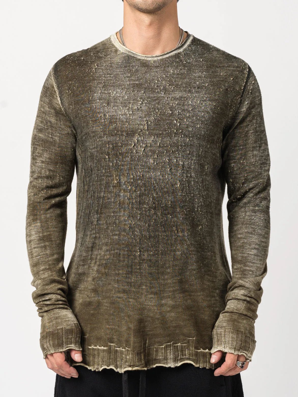 Sweater with Rubber Detail - by MD75
