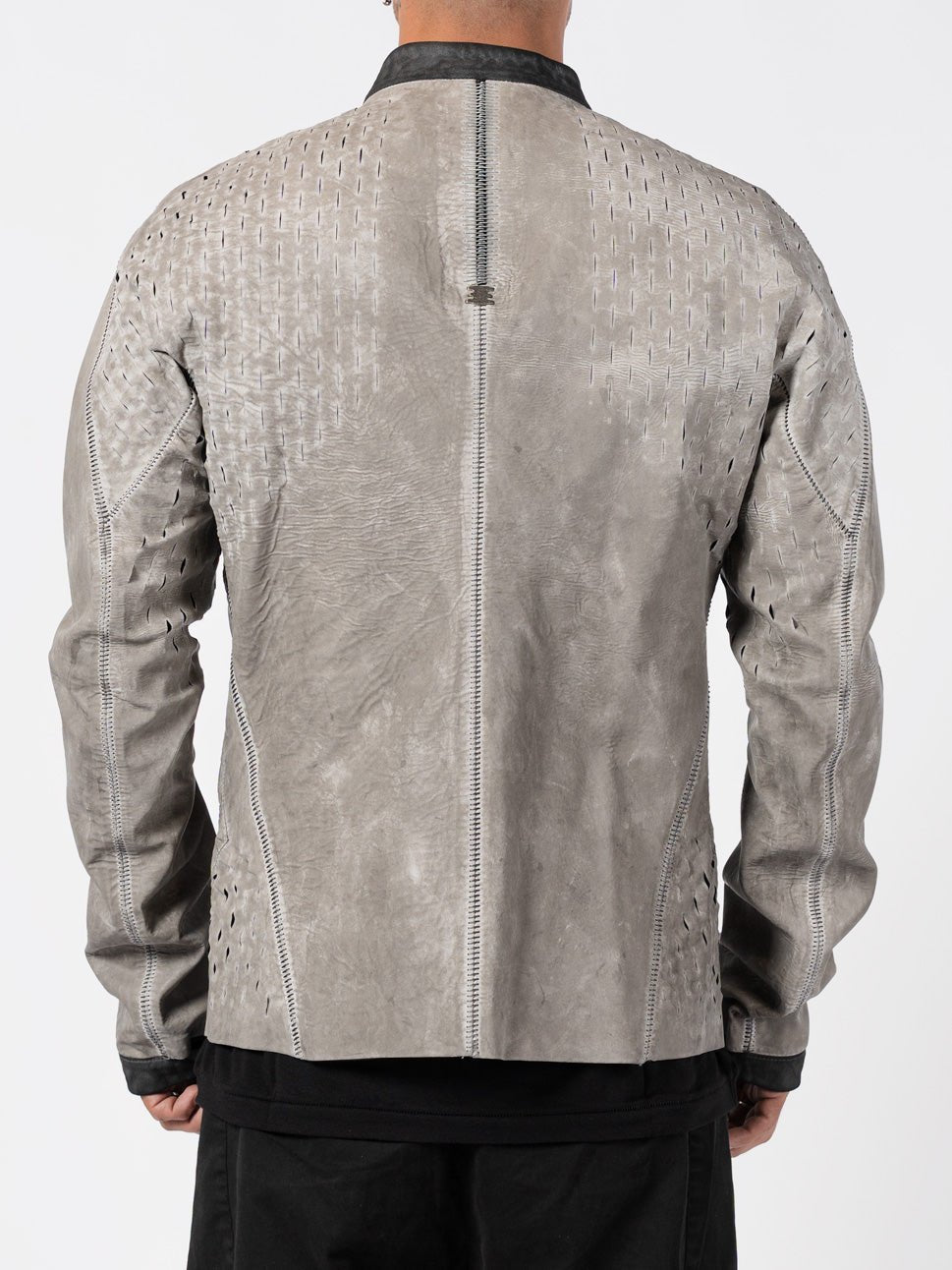 Syderal Reflective Leather Jacket - by ISAAC SELLAM