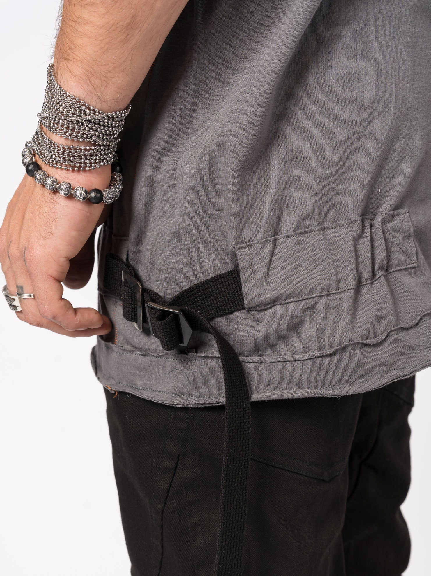 T-Shirt with Adjustable Side Buckles - by D.HYGEN