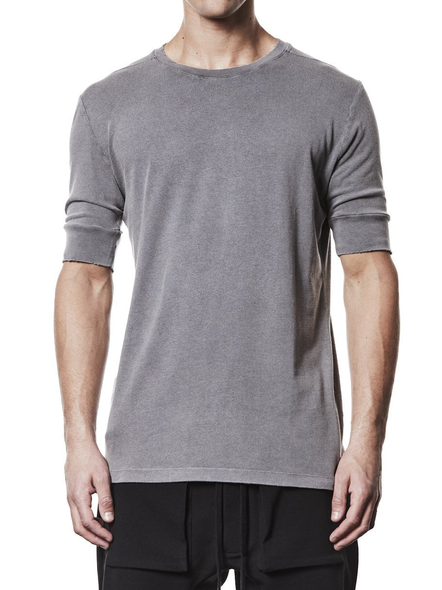 T-Shirt with Rib Cuffs - by THOM KROM
