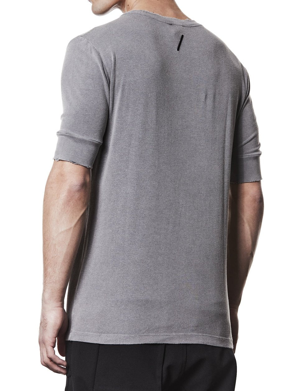T-Shirt with Rib Cuffs - by THOM KROM