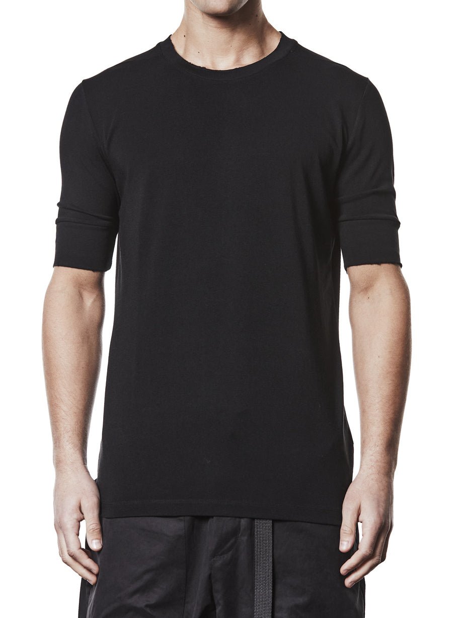 T-Shirt with Rib Cuffs - by THOM KROM