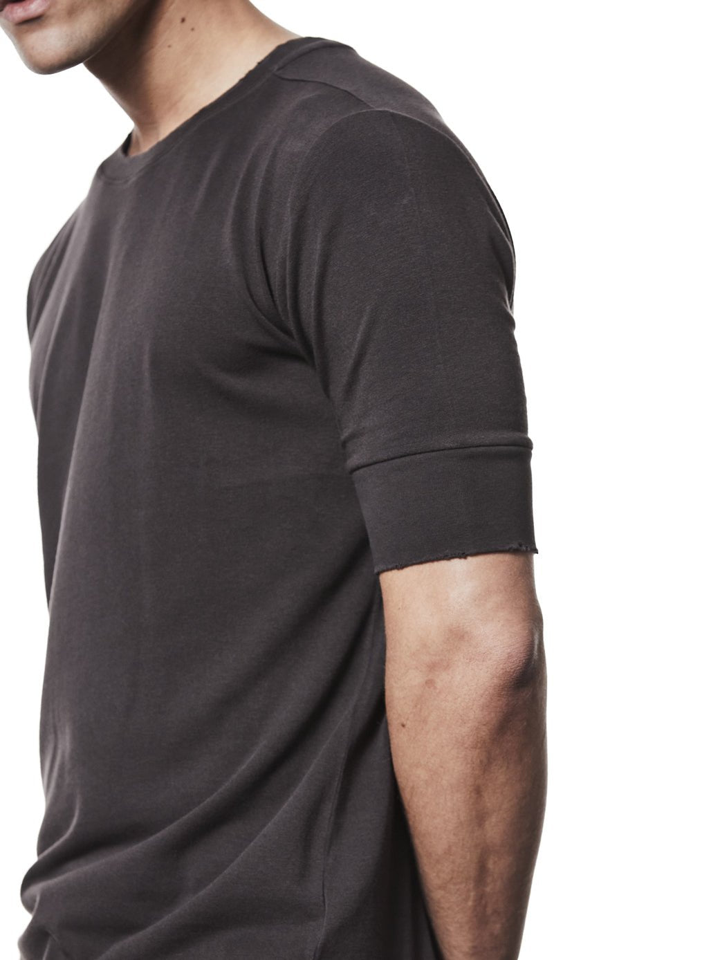 T-Shirt with Rib Cuffs - by THOM KROM