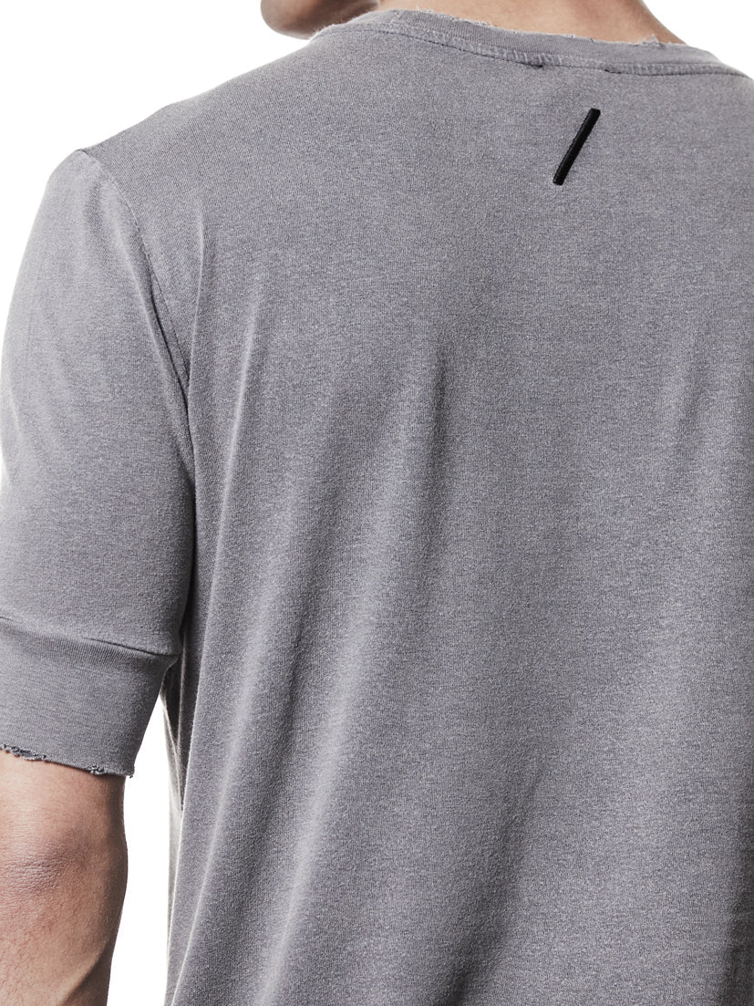 T-Shirt with Rib Cuffs - by THOM KROM