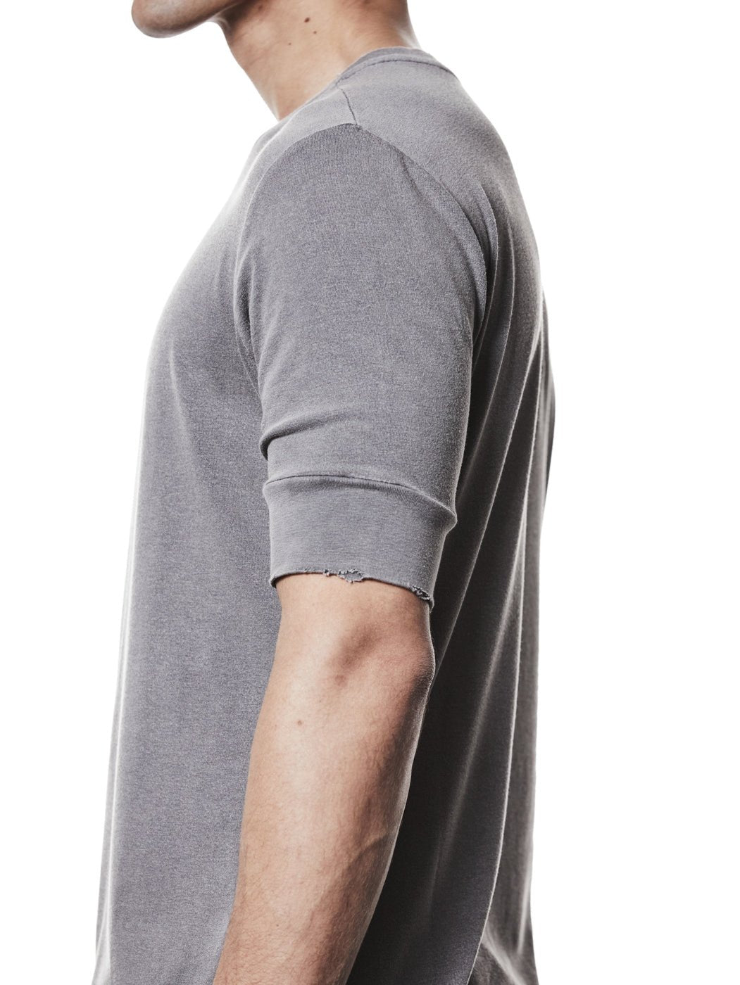 T-Shirt with Rib Cuffs - by THOM KROM