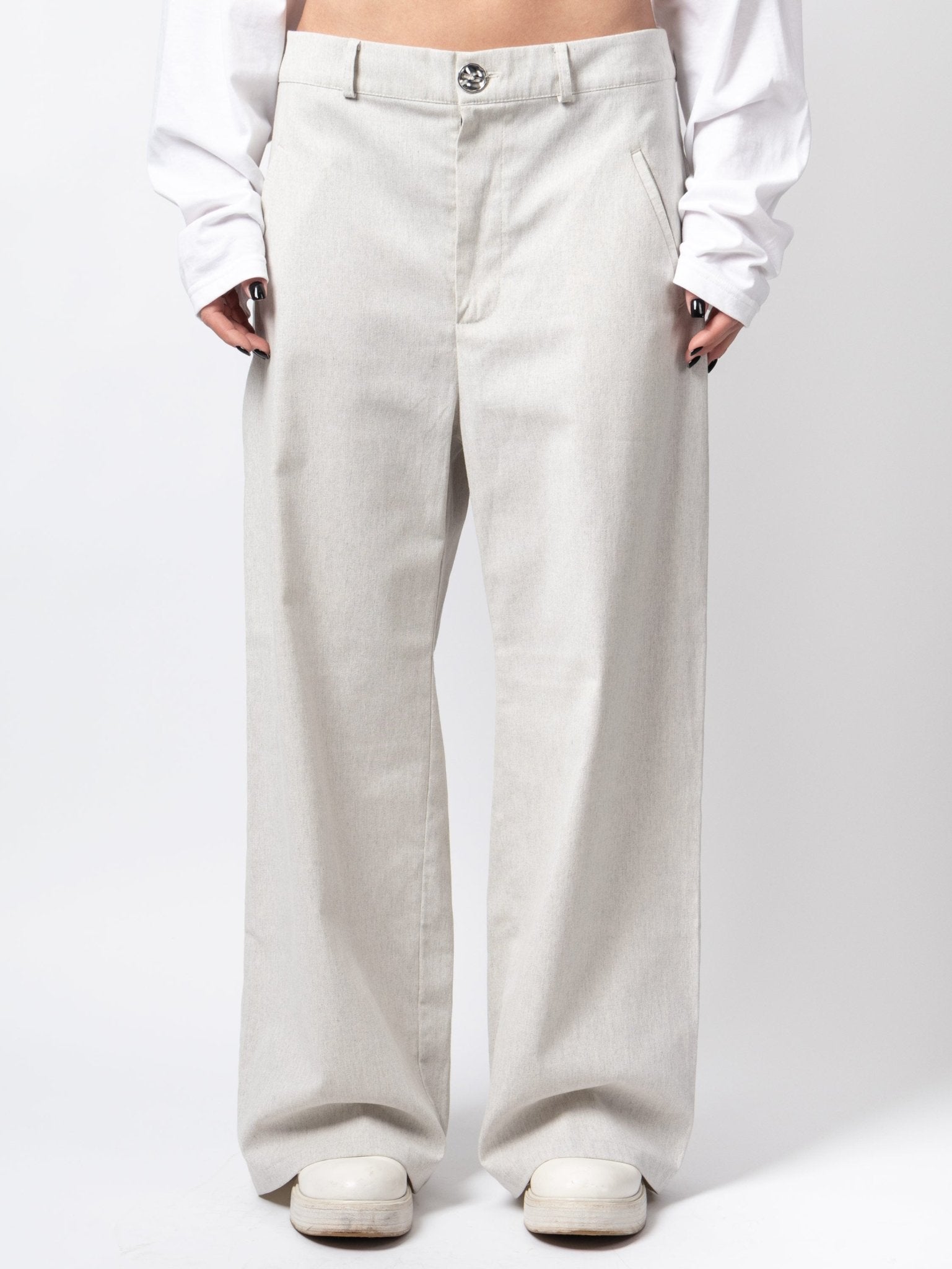 Tailored Wide - Leg Trousers - by VAGUE