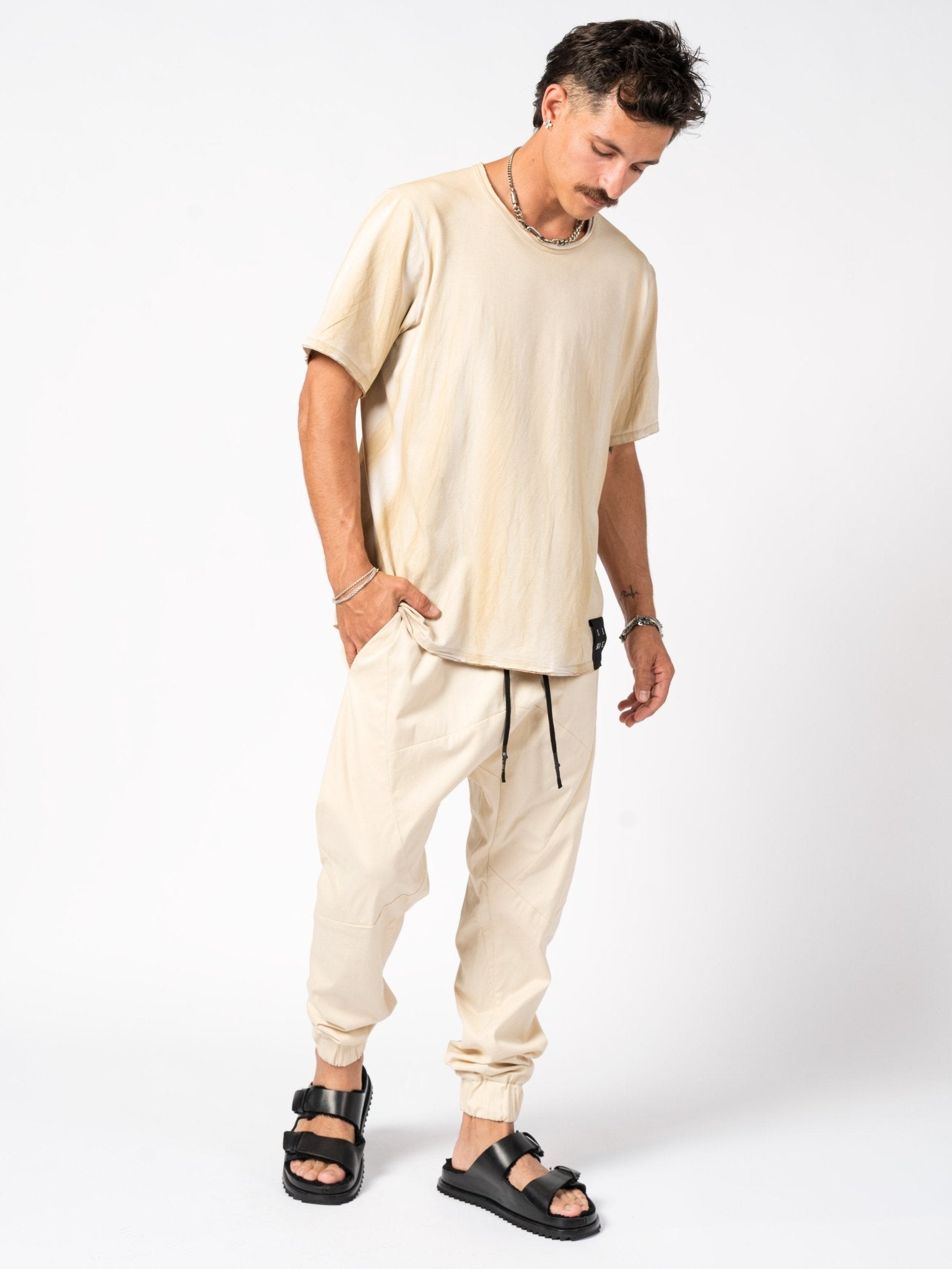 Tapered Cotton Blend Pants - by 139DEC