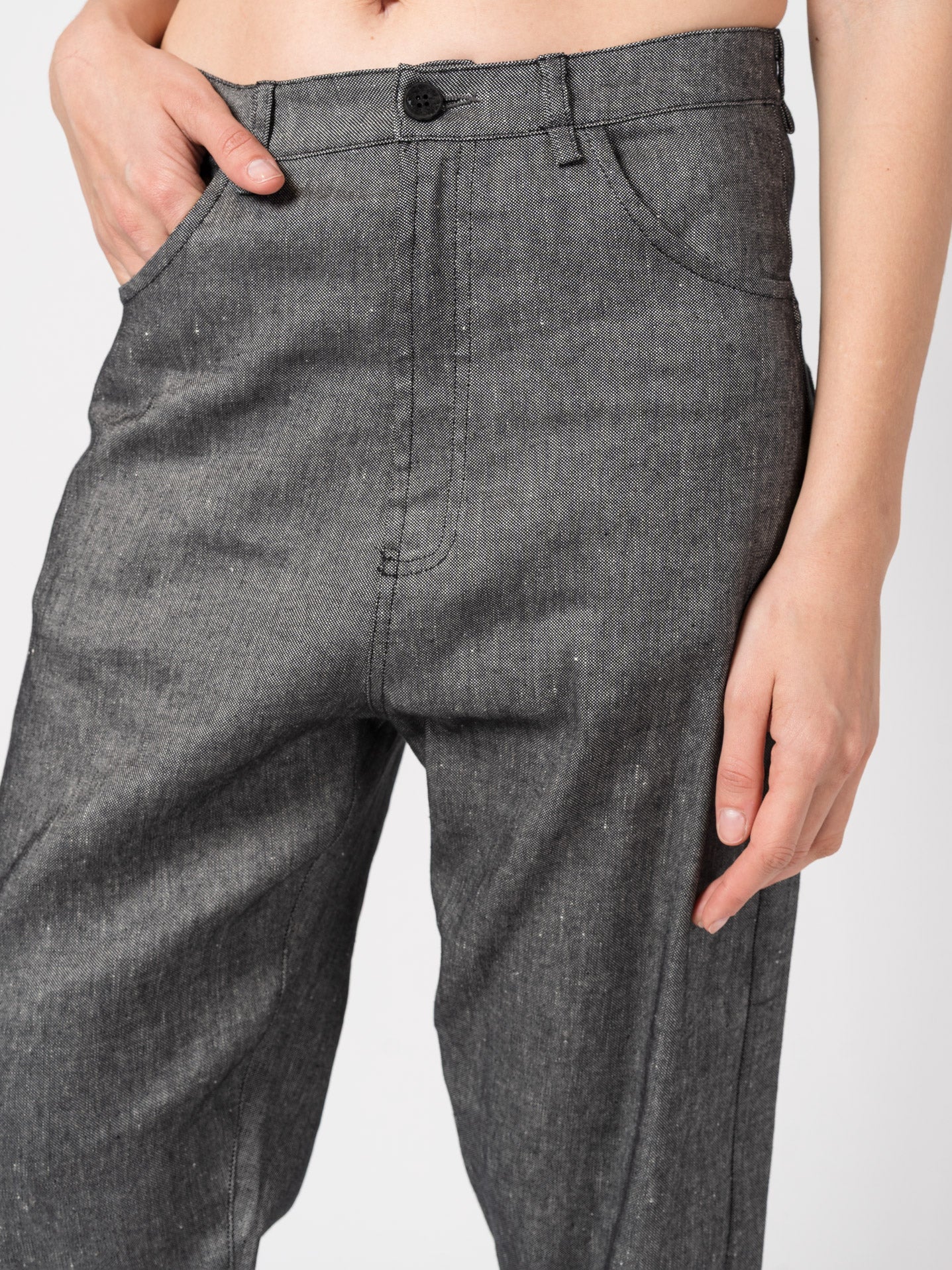 Tapered Linen - Blend Trousers - by NOSTRA SANTISSIMA