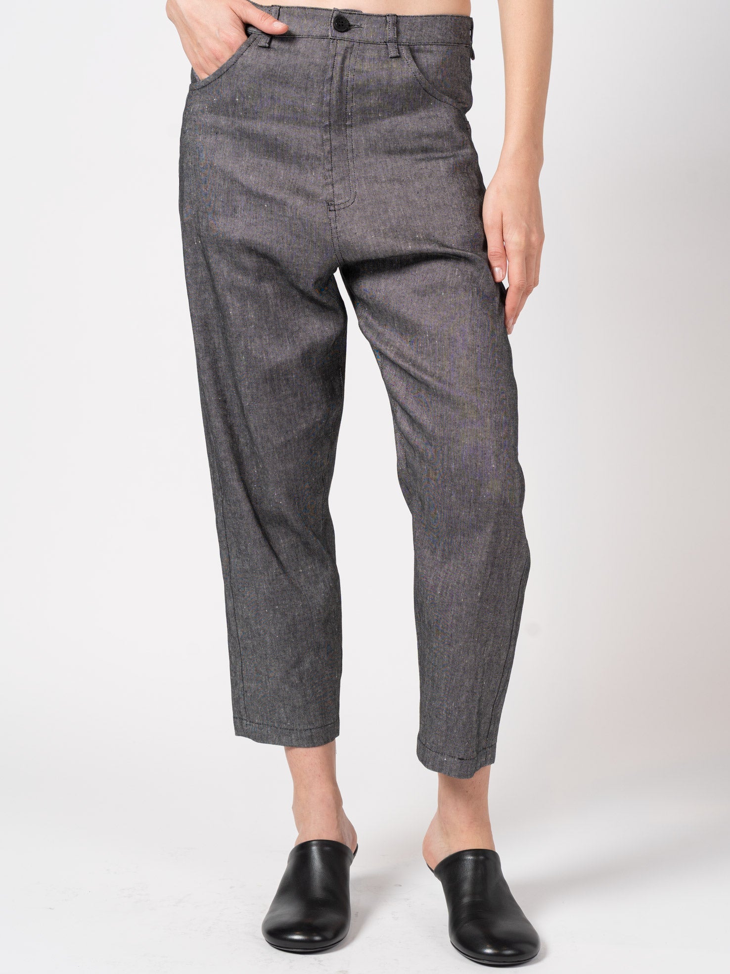 Tapered Linen - Blend Trousers - by NOSTRA SANTISSIMA