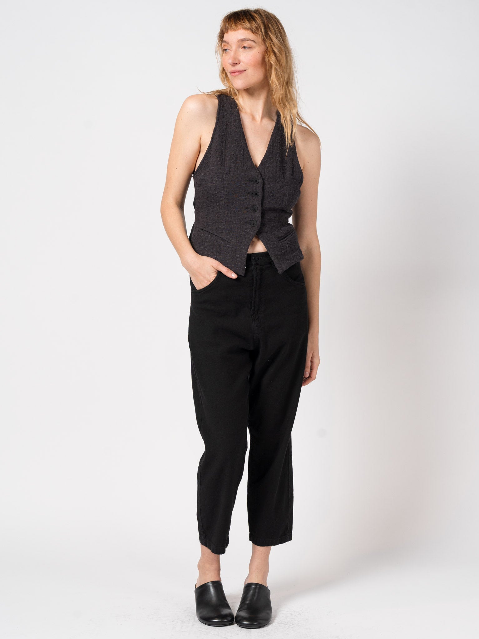 Tapered Linen - Blend Trousers - by NOSTRA SANTISSIMA