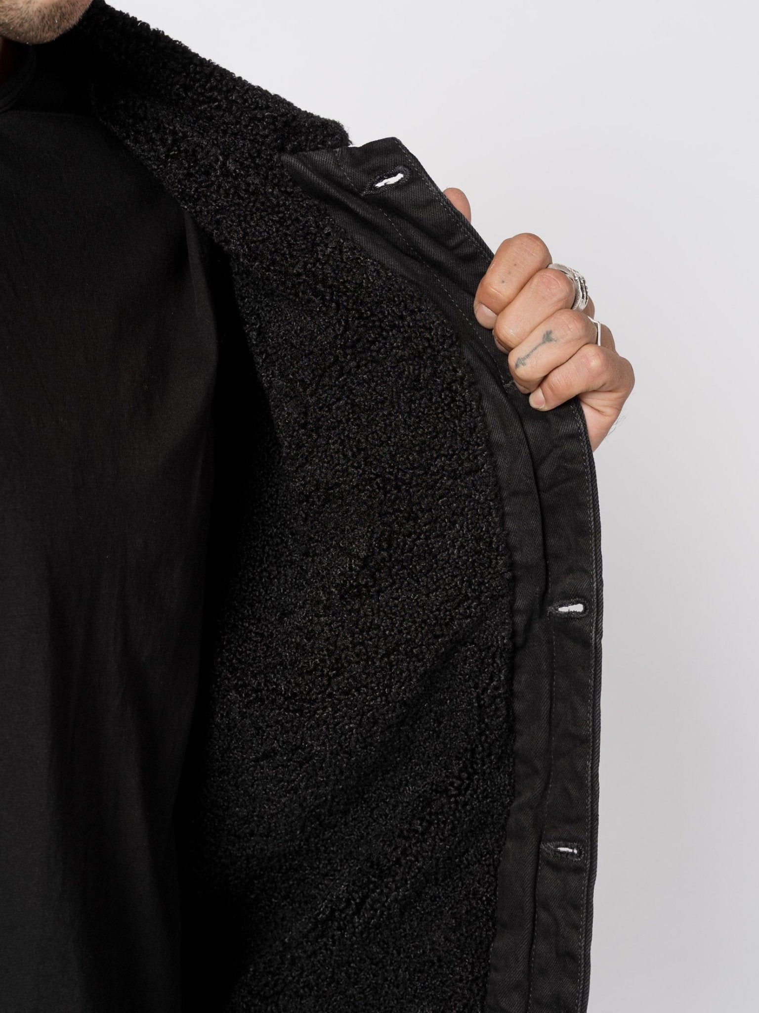 MD75 Denim Shearling Trucker Jacket | INN7