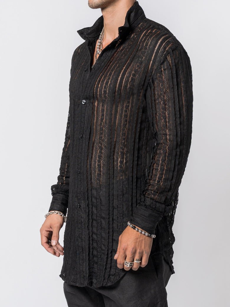 Textured Lace Shirt - by NOSTRA SANTISSIMA