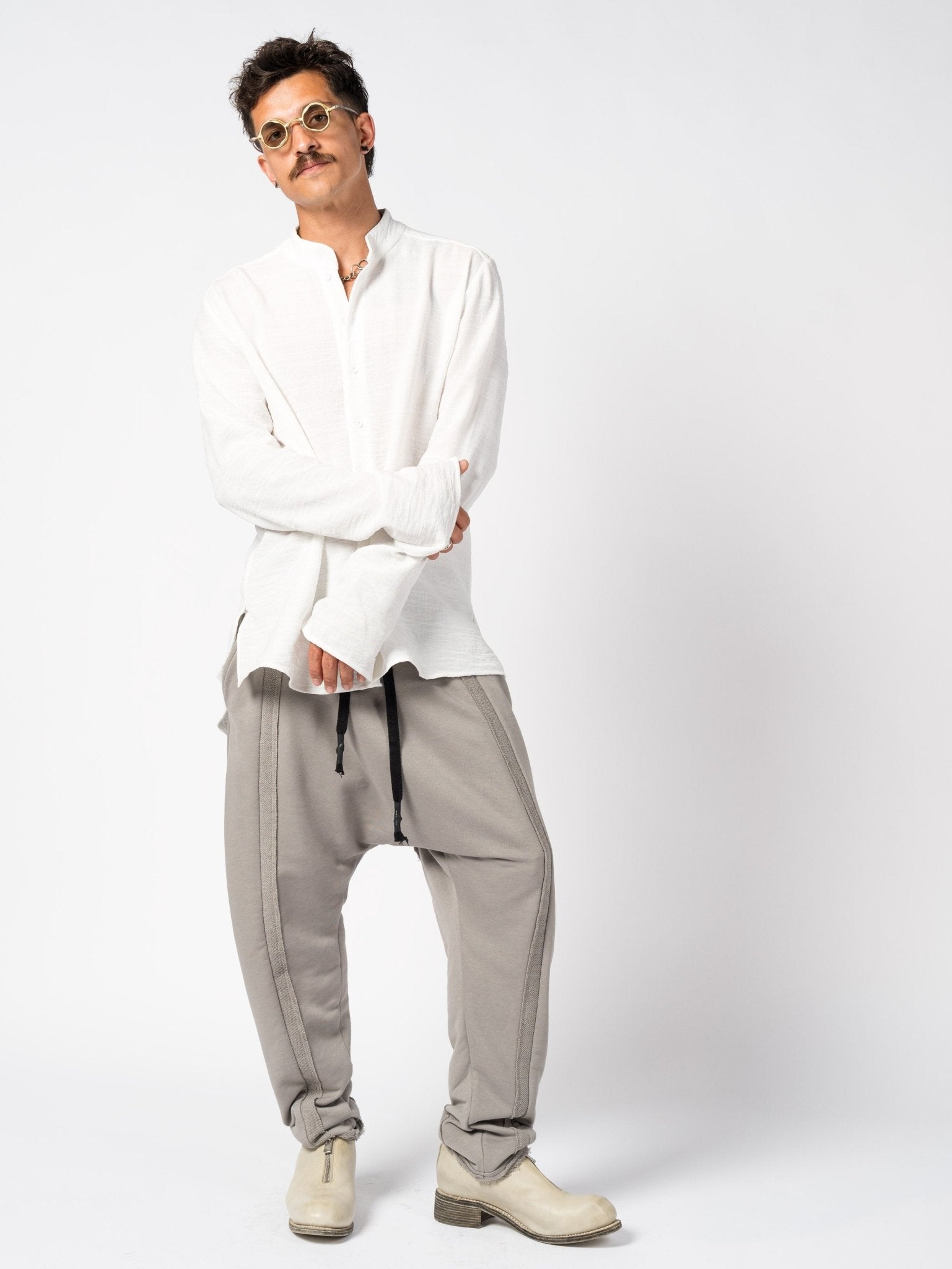 Textured Linen Blend Shirt - by 139DEC