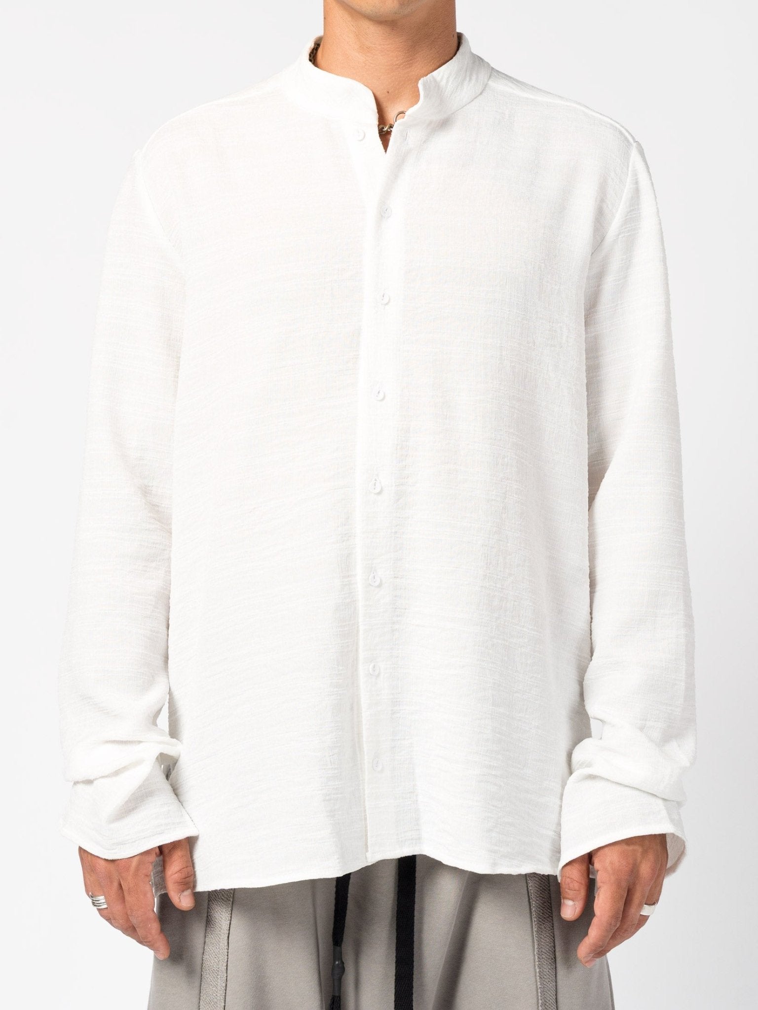 Textured Linen Blend Shirt - by 139DEC