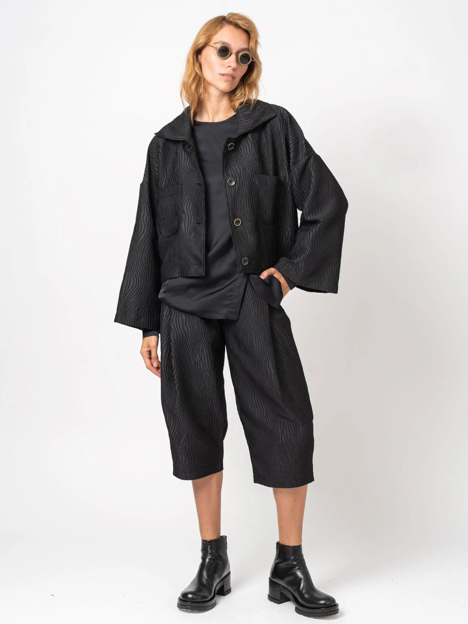 Textured Short Jacket - by NOSTRA SANTISSIMA