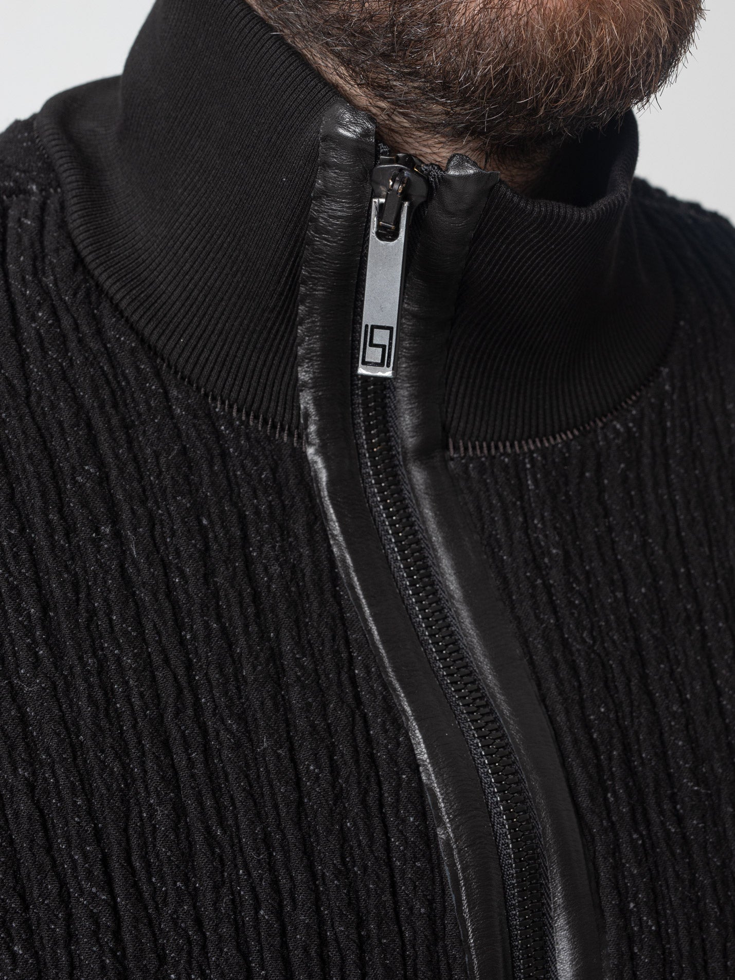 Textured Zip Jacket - by ISAAC SELLAM