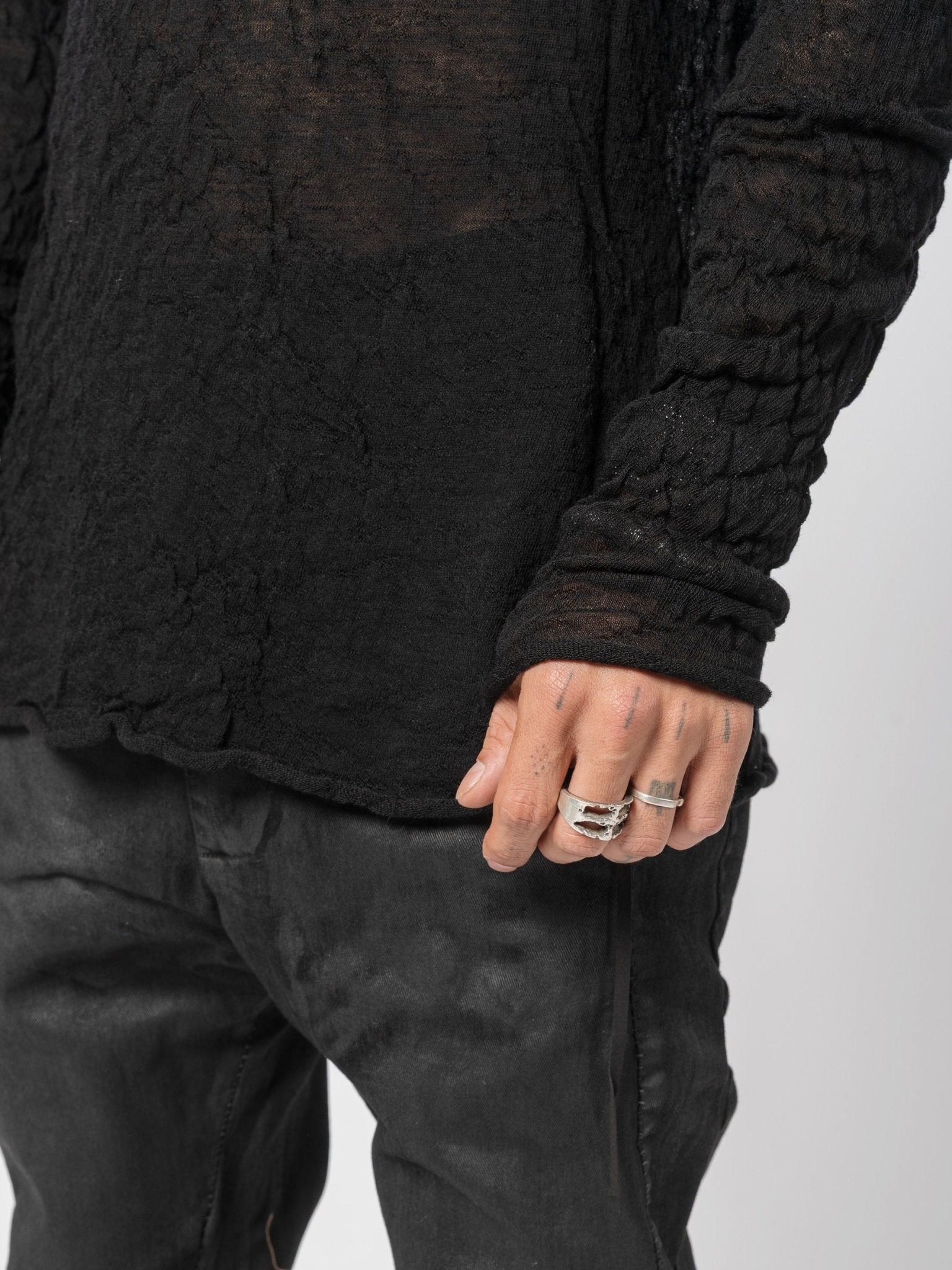 Thin Wool High Neck Knit - by MD75